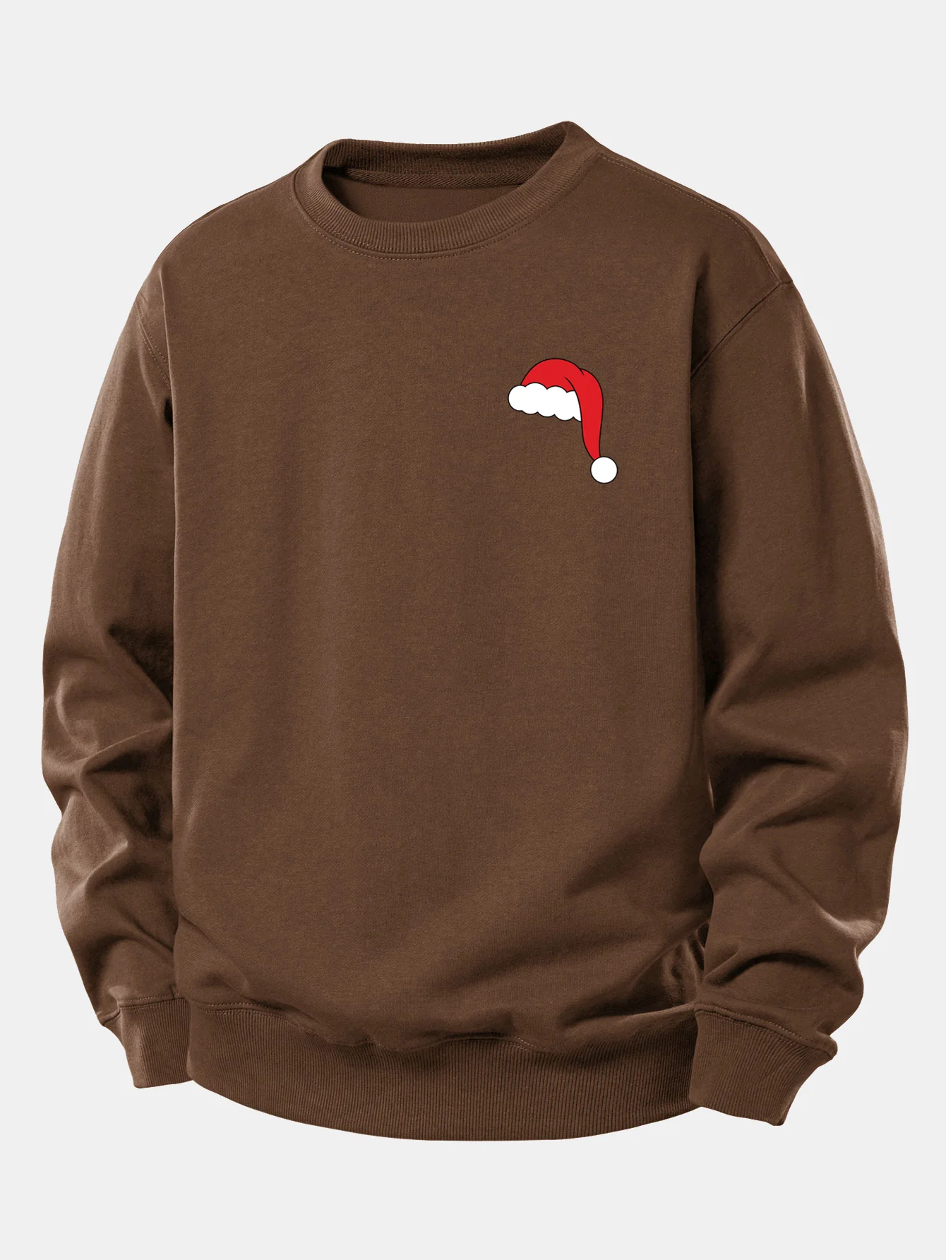 Christmas Hat Print Relax Fit Sweatshirt - Image 9