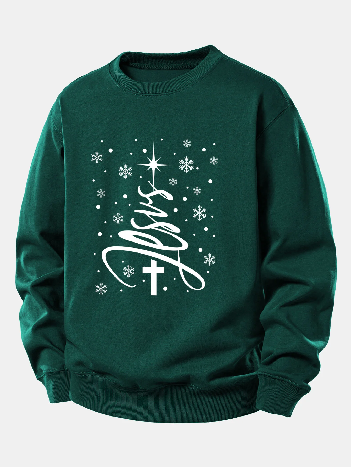 Christmas Jesus Print Relax Fit Sweatshirt - Image 10