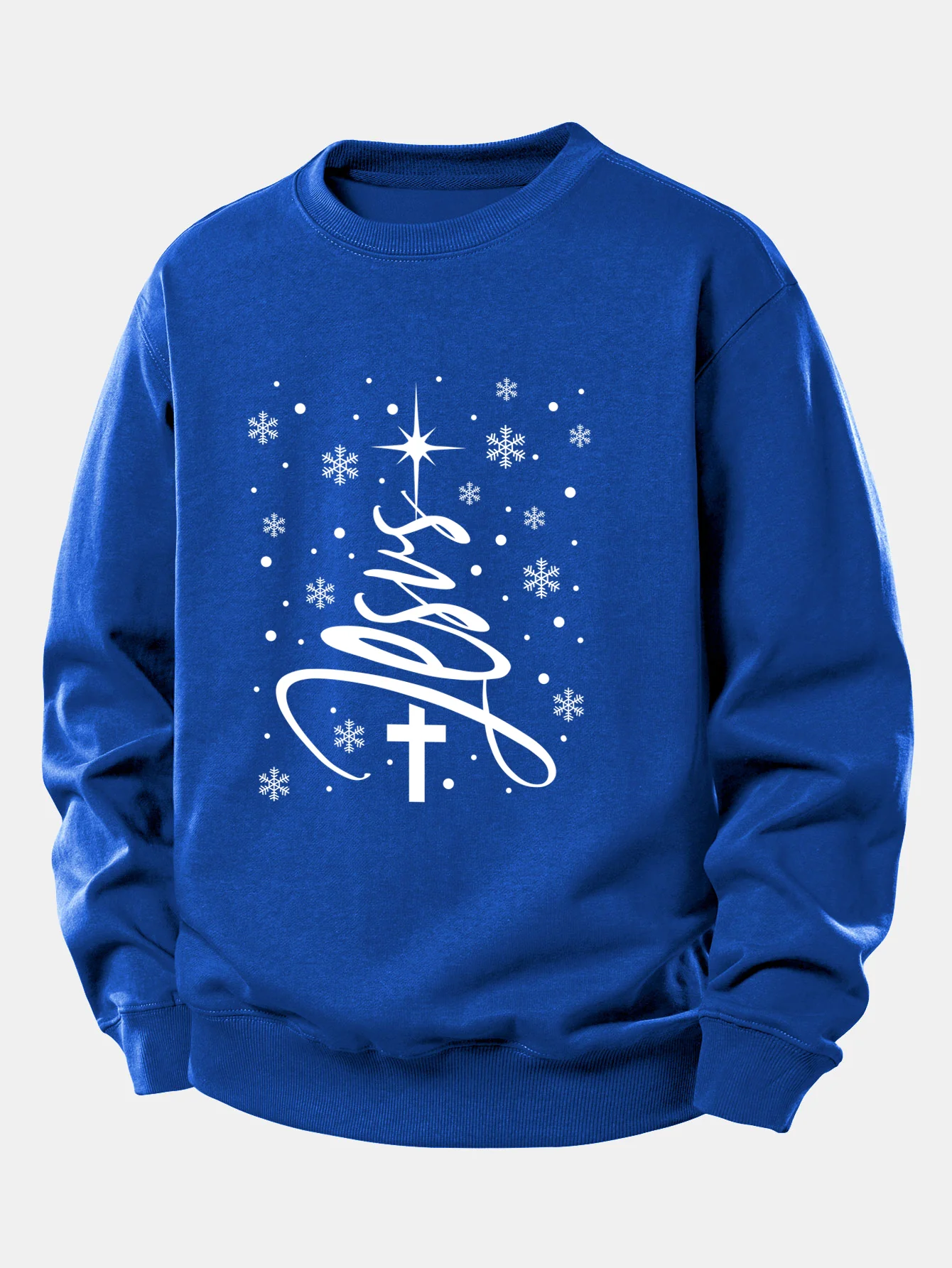 Christmas Jesus Print Relax Fit Sweatshirt - Image 11
