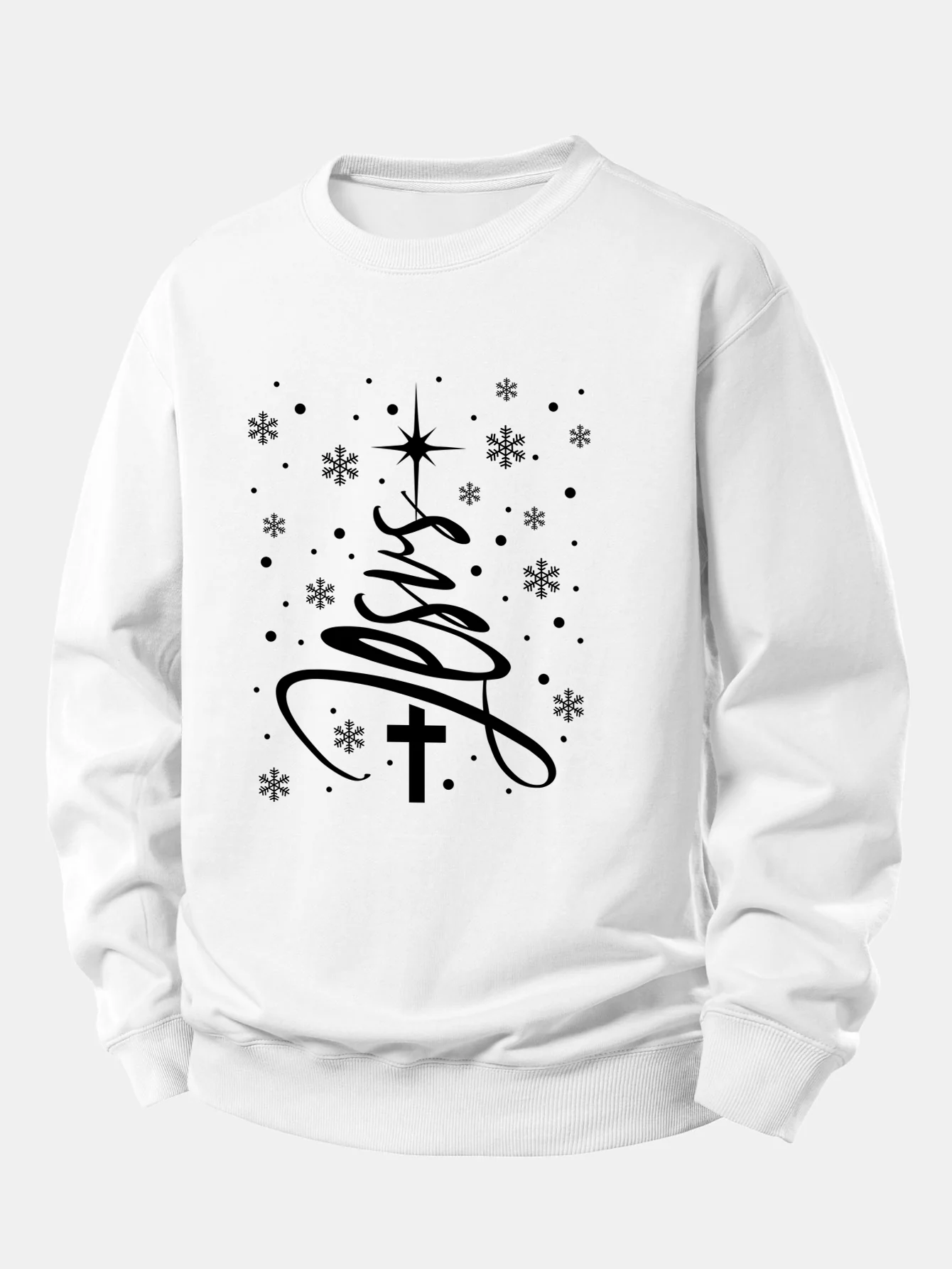 Christmas Jesus Print Relax Fit Sweatshirt - Image 2