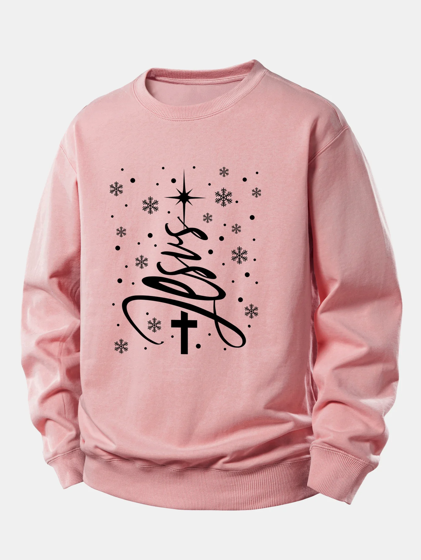 Christmas Jesus Print Relax Fit Sweatshirt - Image 3