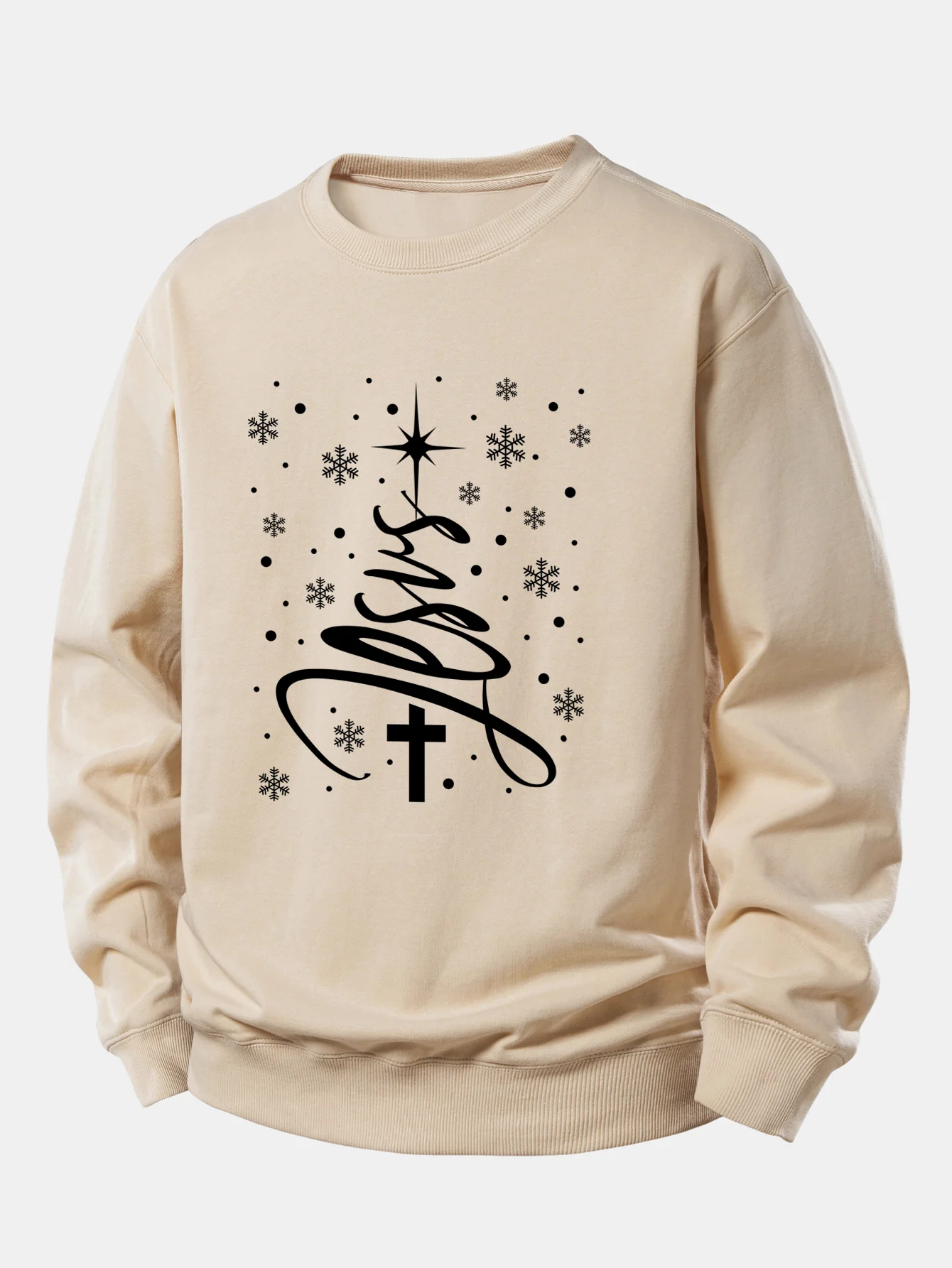 Christmas Jesus Print Relax Fit Sweatshirt - Image 4