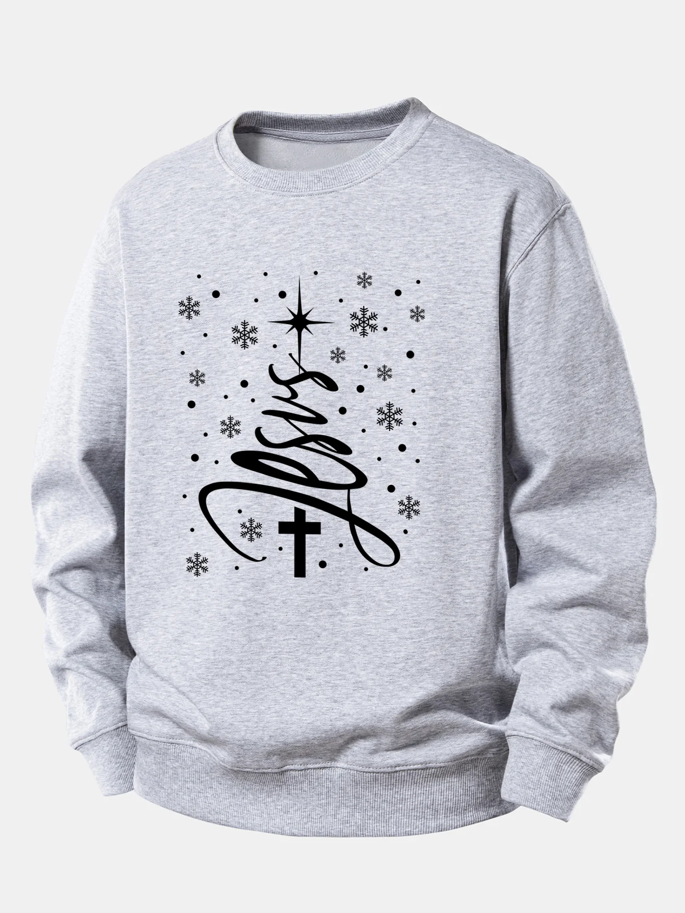 Christmas Jesus Print Relax Fit Sweatshirt - Image 5