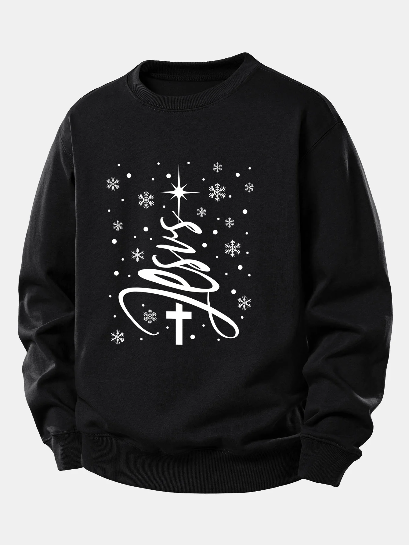 Christmas Jesus Print Relax Fit Sweatshirt - Image 6