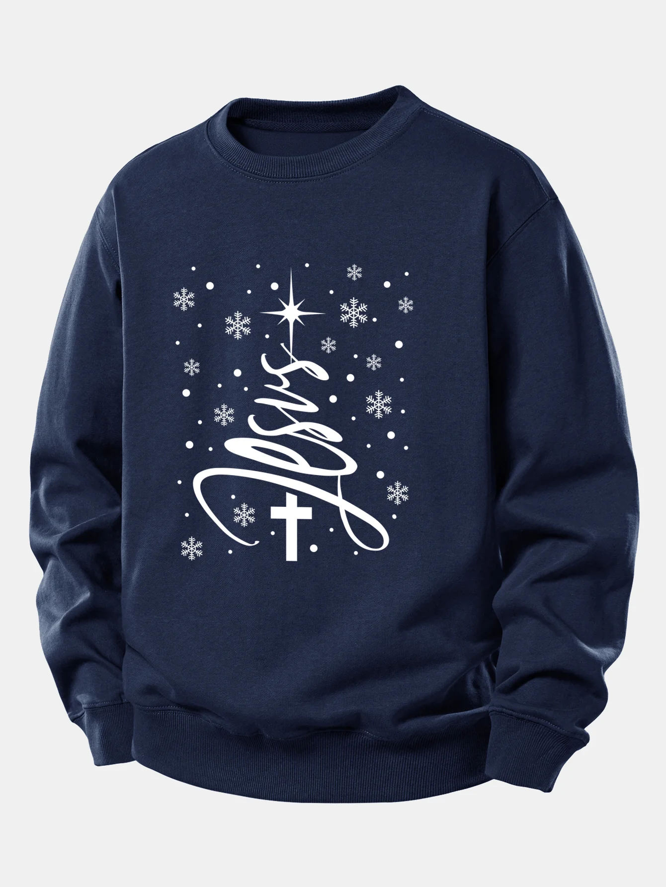 Christmas Jesus Print Relax Fit Sweatshirt - Image 7