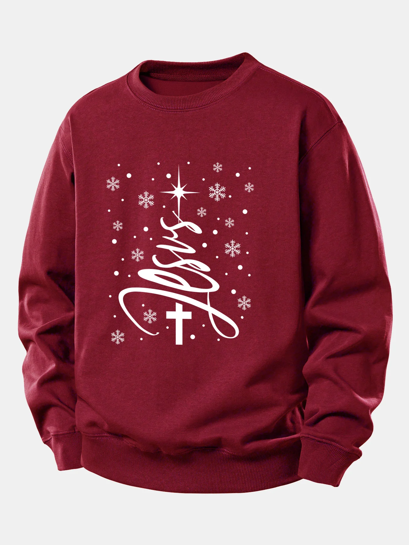 Christmas Jesus Print Relax Fit Sweatshirt - Image 8
