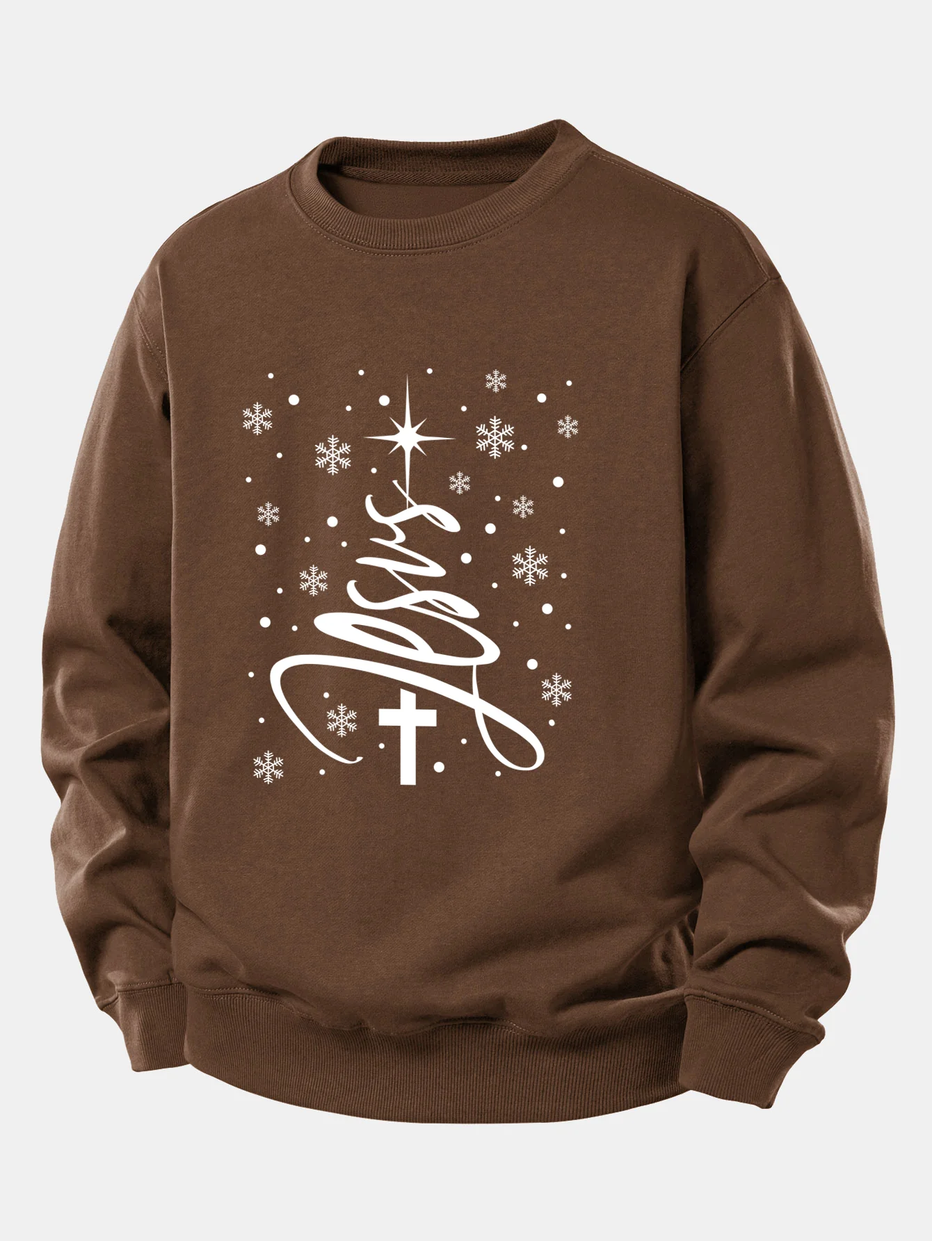 Christmas Jesus Print Relax Fit Sweatshirt - Image 9