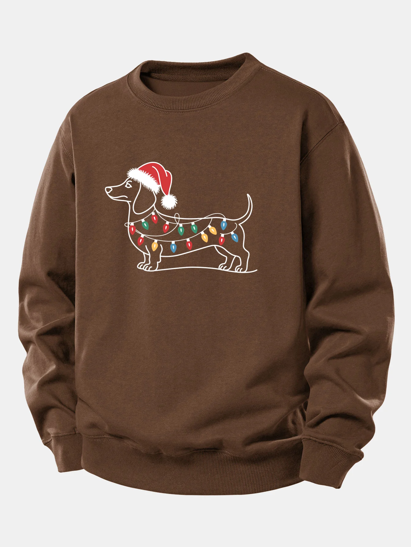 Christmas Light Dog Print Relax Fit Sweatshirt - Image 10