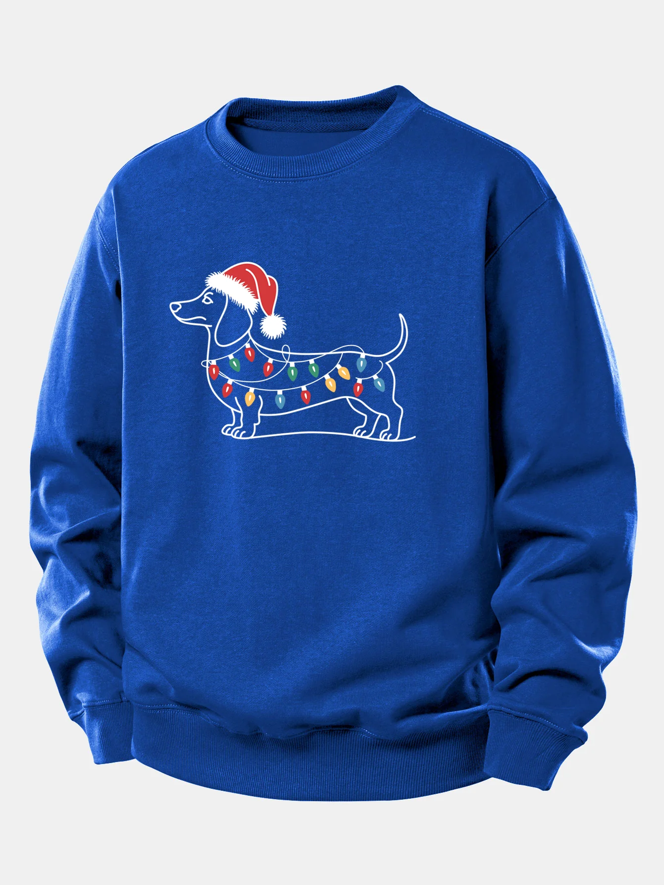 Christmas Light Dog Print Relax Fit Sweatshirt - Image 11