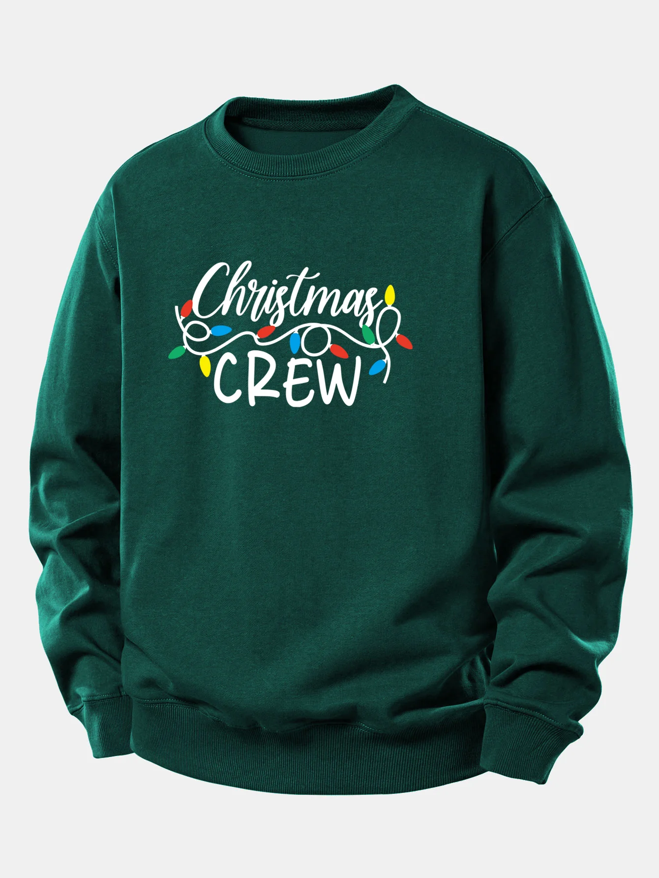 Christmas Lights Print Relax Fit Sweatshirt