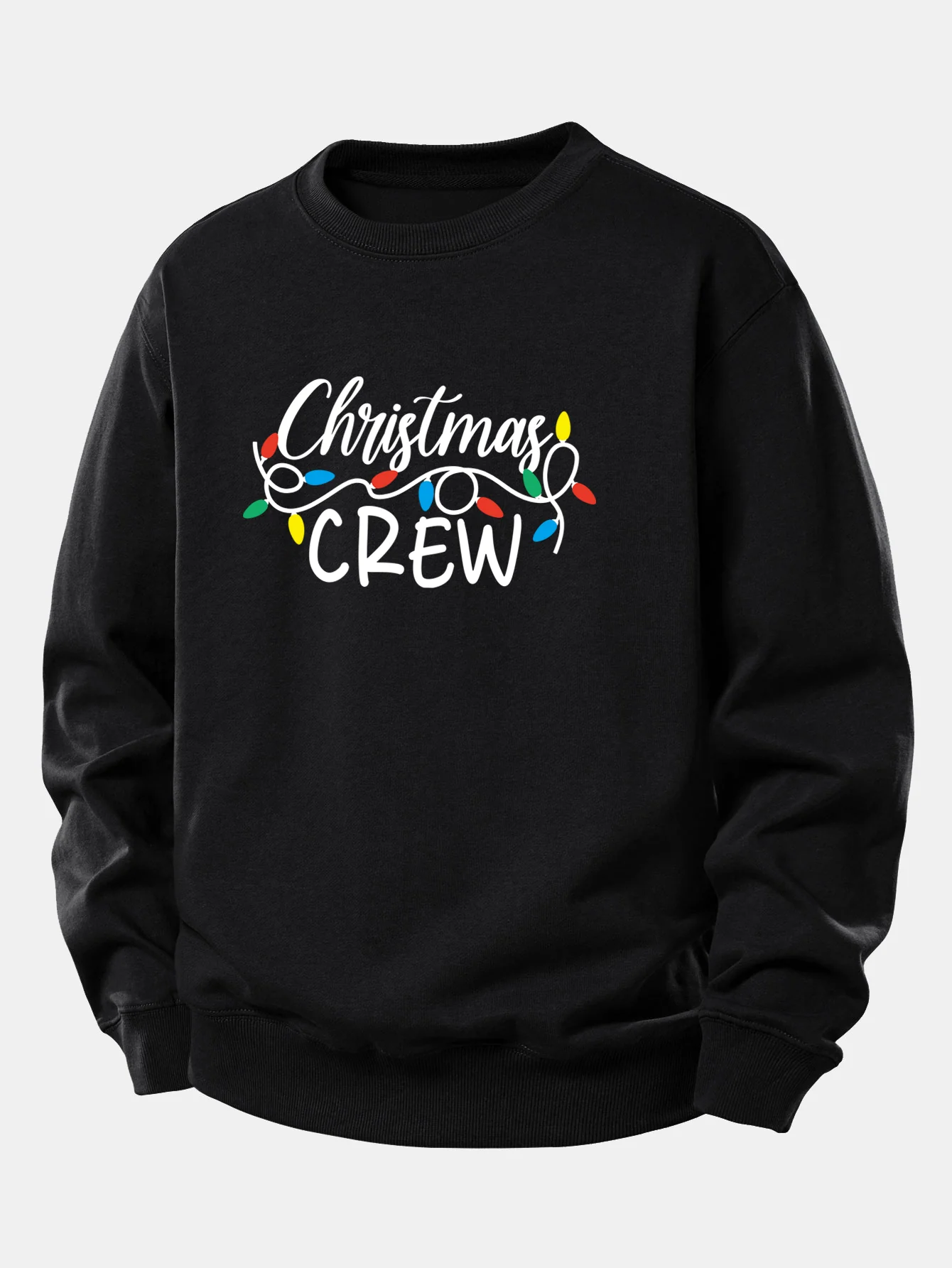 Christmas Lights Print Relax Fit Sweatshirt - Image 2