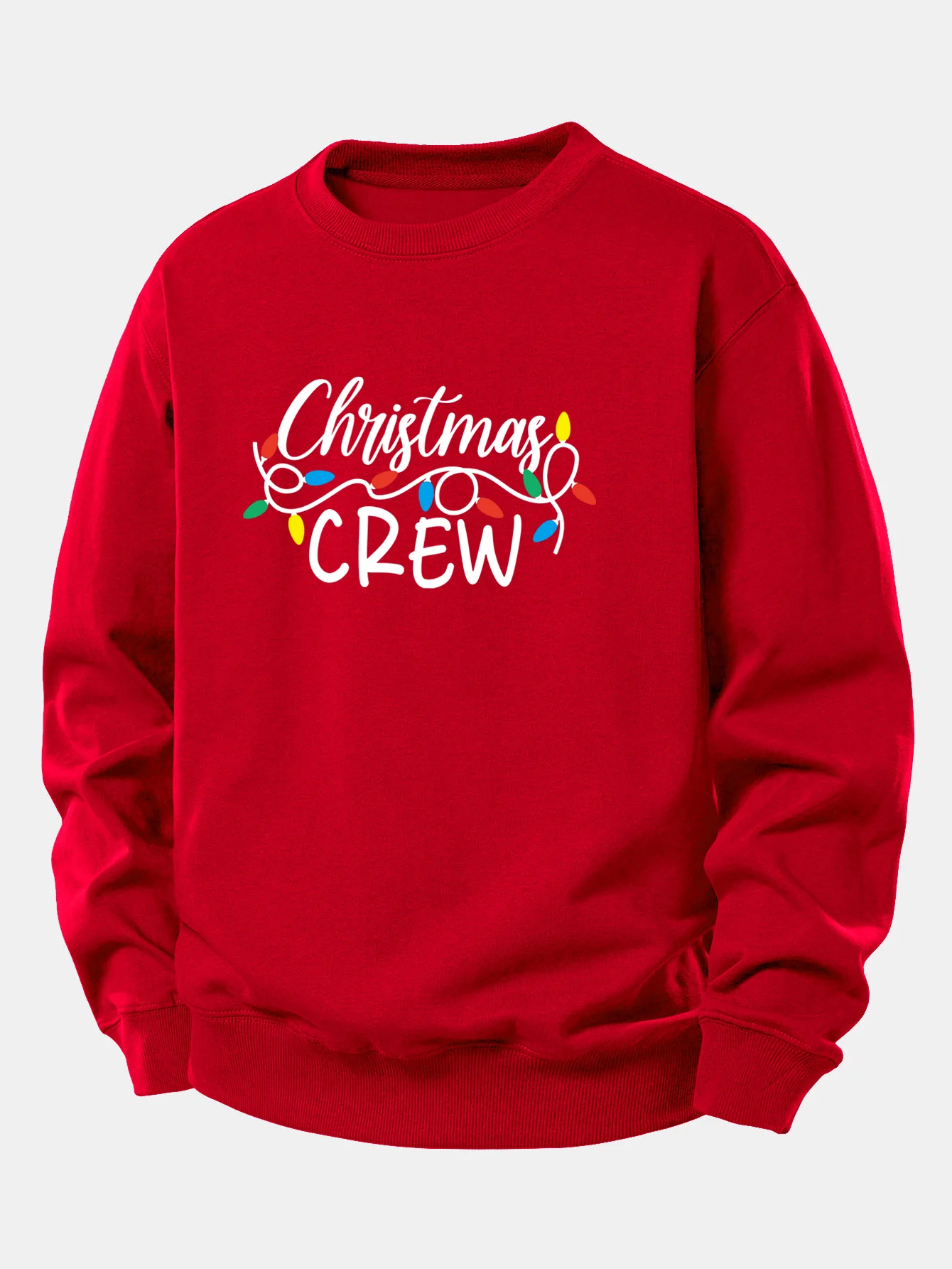 Christmas Lights Print Relax Fit Sweatshirt - Image 3