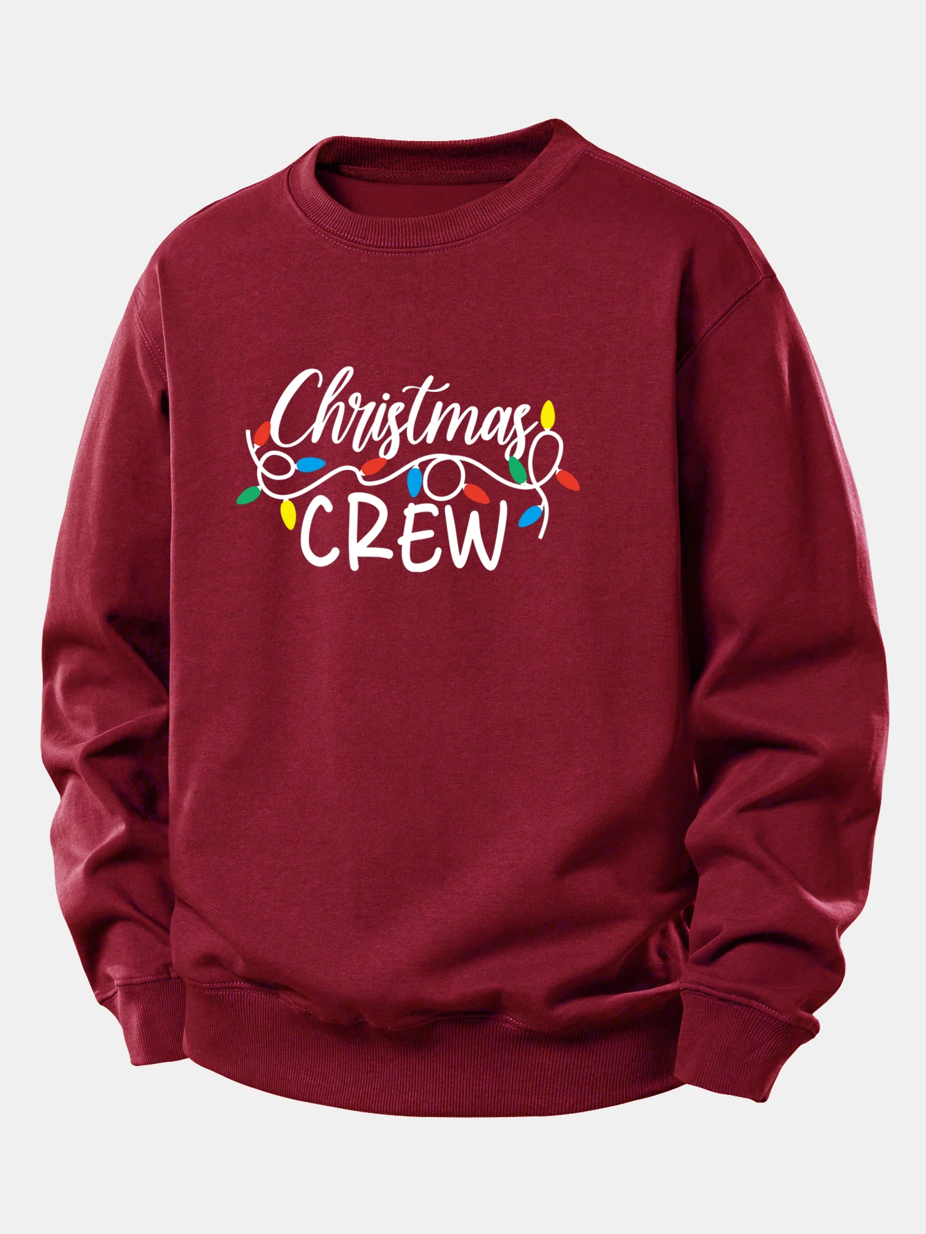Christmas Lights Print Relax Fit Sweatshirt - Image 5