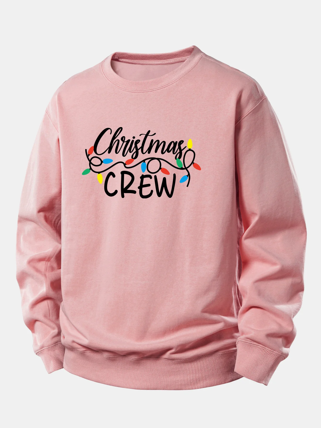 Christmas Lights Print Relax Fit Sweatshirt - Image 8