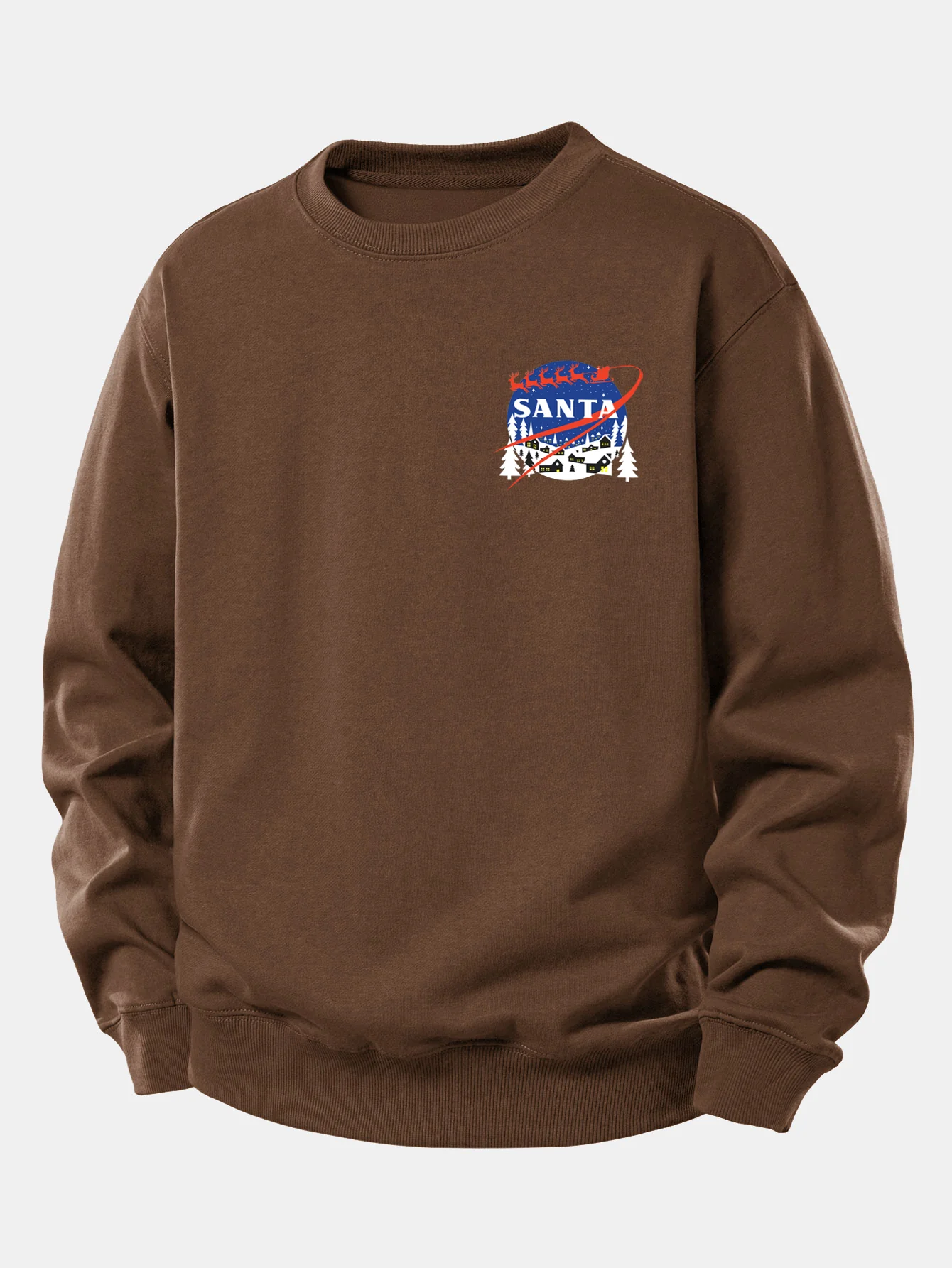 Christmas Santa Claus Print Relax Fit Sweatshirt - Image 10