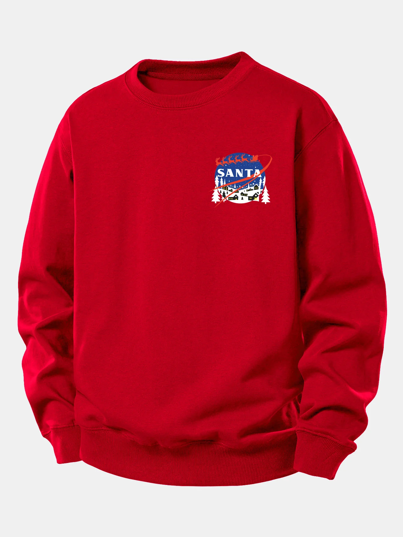 Christmas Santa Claus Print Relax Fit Sweatshirt - Image 4