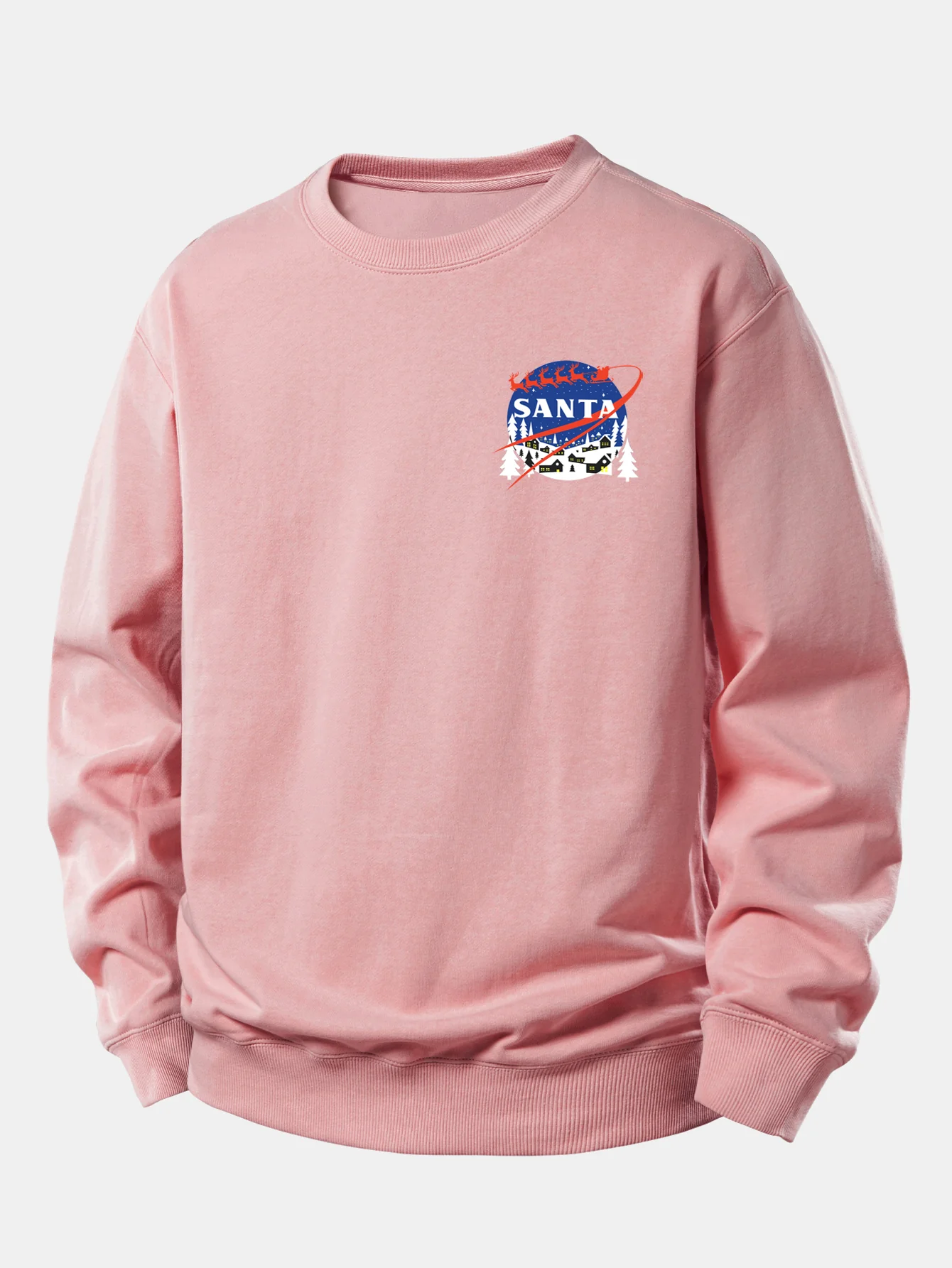 Christmas Santa Claus Print Relax Fit Sweatshirt - Image 5
