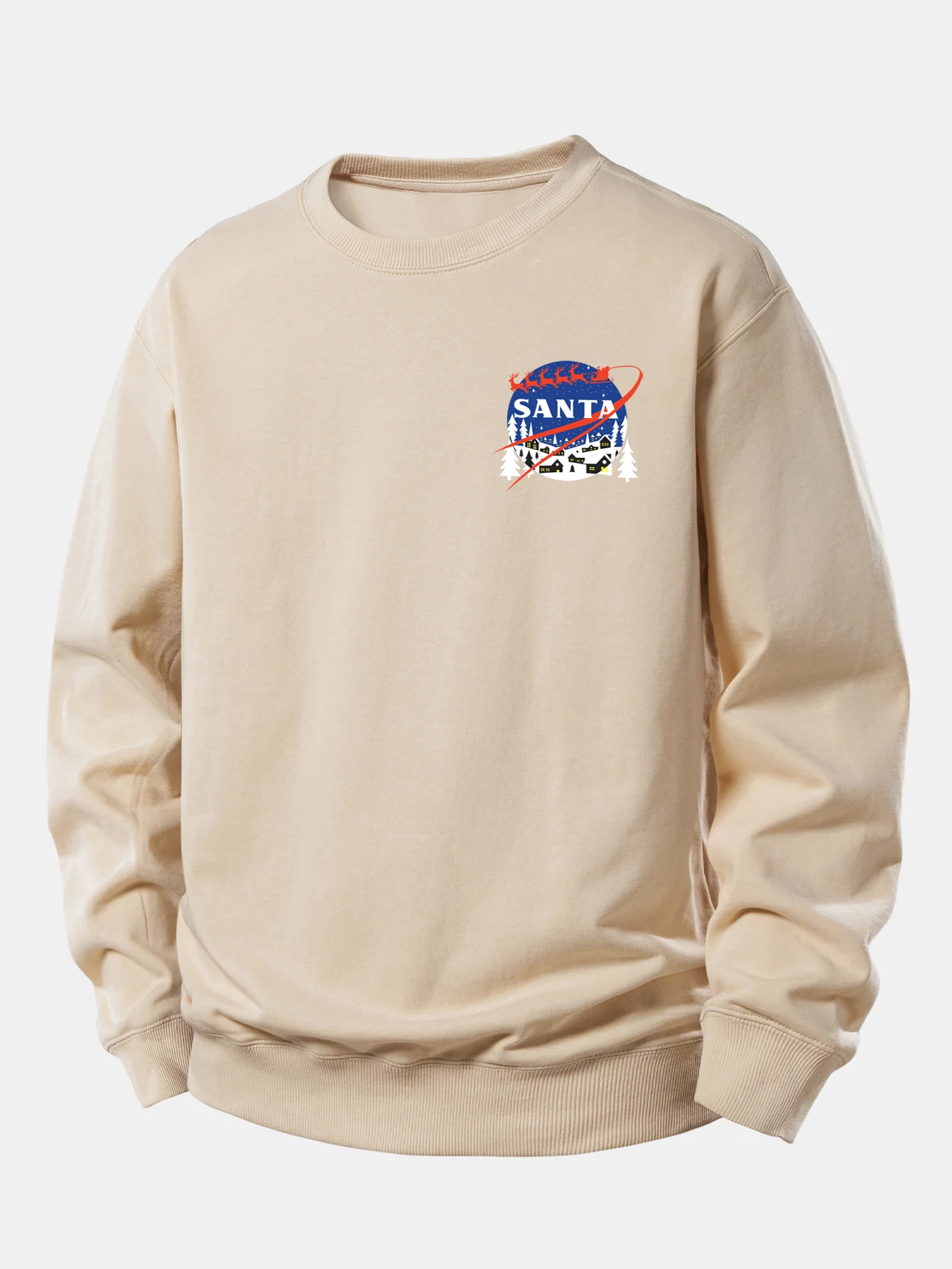 Christmas Santa Claus Print Relax Fit Sweatshirt - Image 6