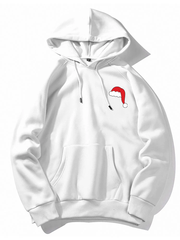 Weihnachtsmann-Hut-Print-Hoodie - Image 2