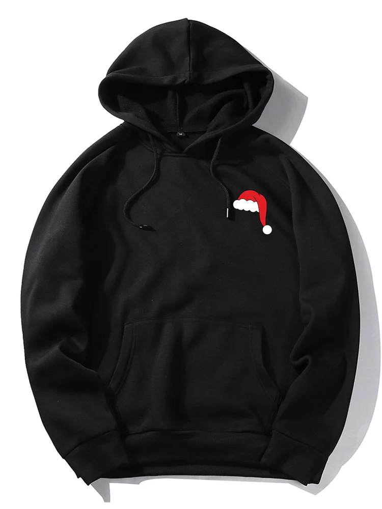 Weihnachtsmann-Hut-Print-Hoodie - Image 3