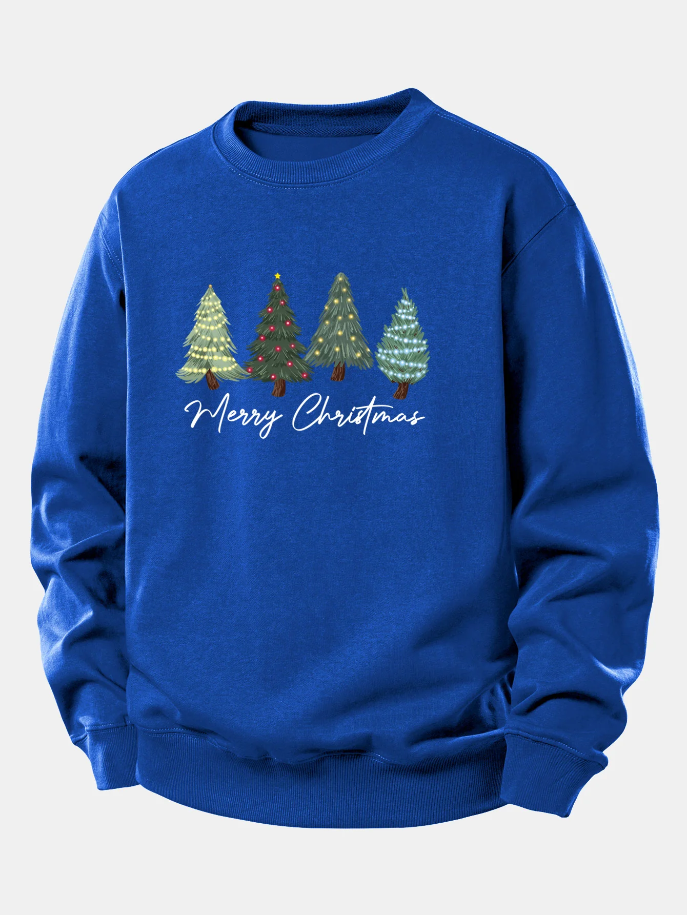 Christmas Tree Print Relax Fit Sweatshirt - Image 11