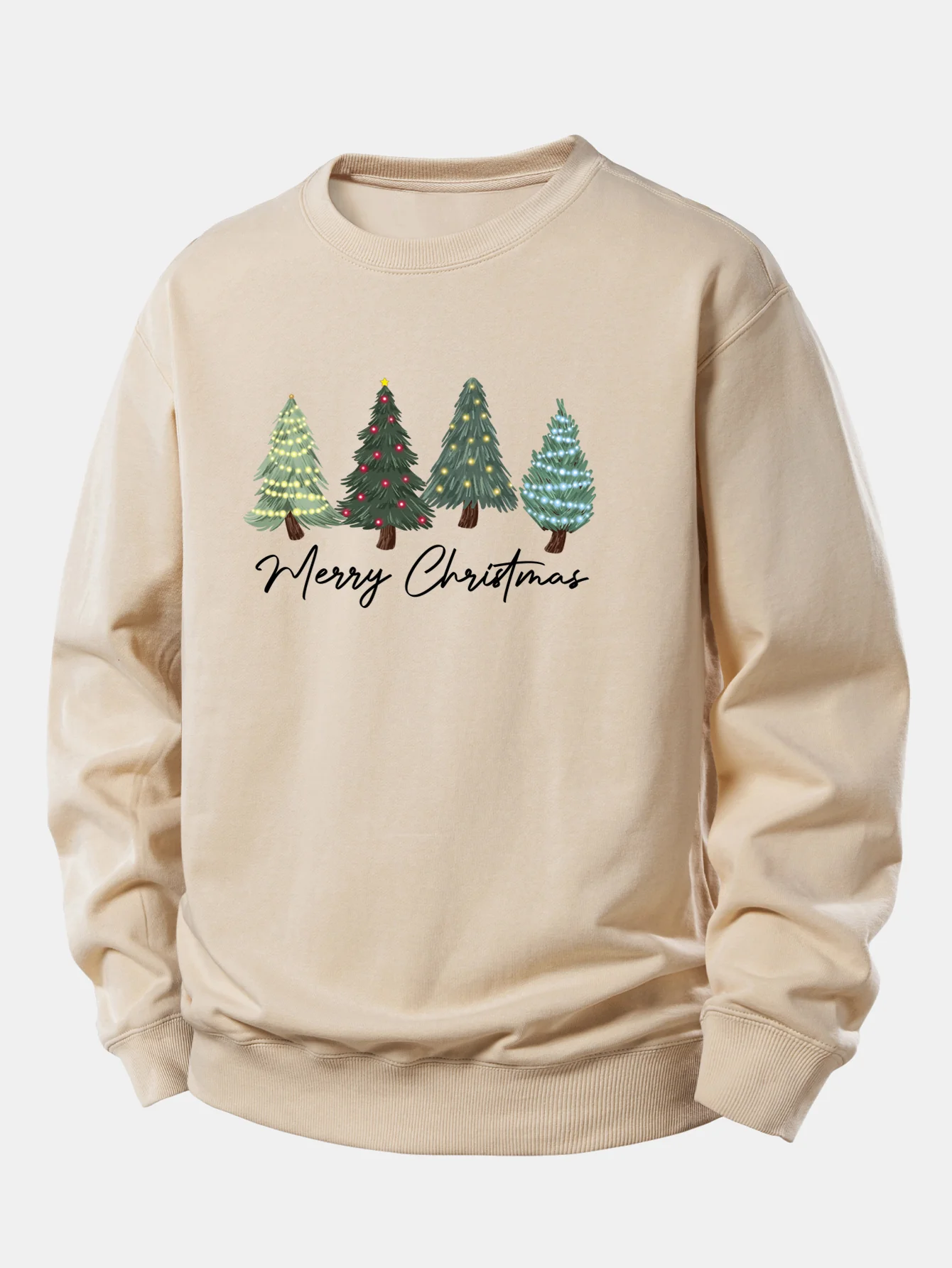 Christmas Tree Print Relax Fit Sweatshirt - Image 2