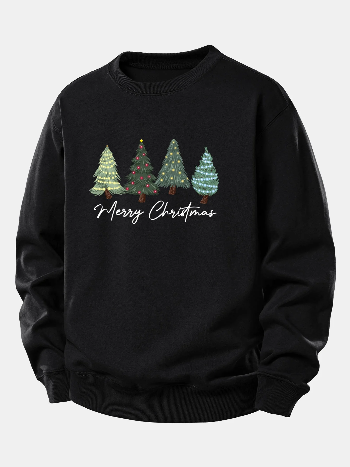 Christmas Tree Print Relax Fit Sweatshirt - Image 4