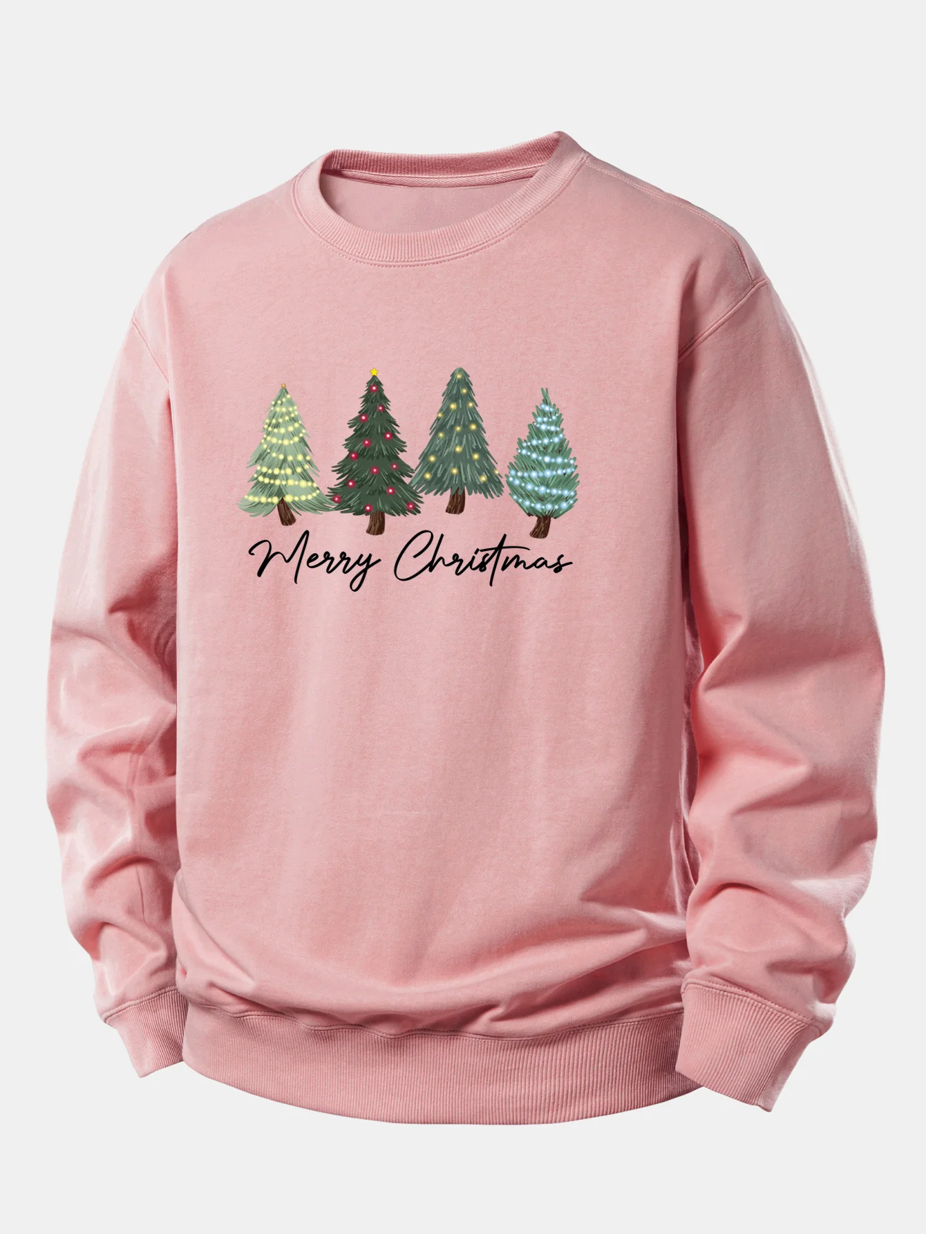 Christmas Tree Print Relax Fit Sweatshirt - Image 5