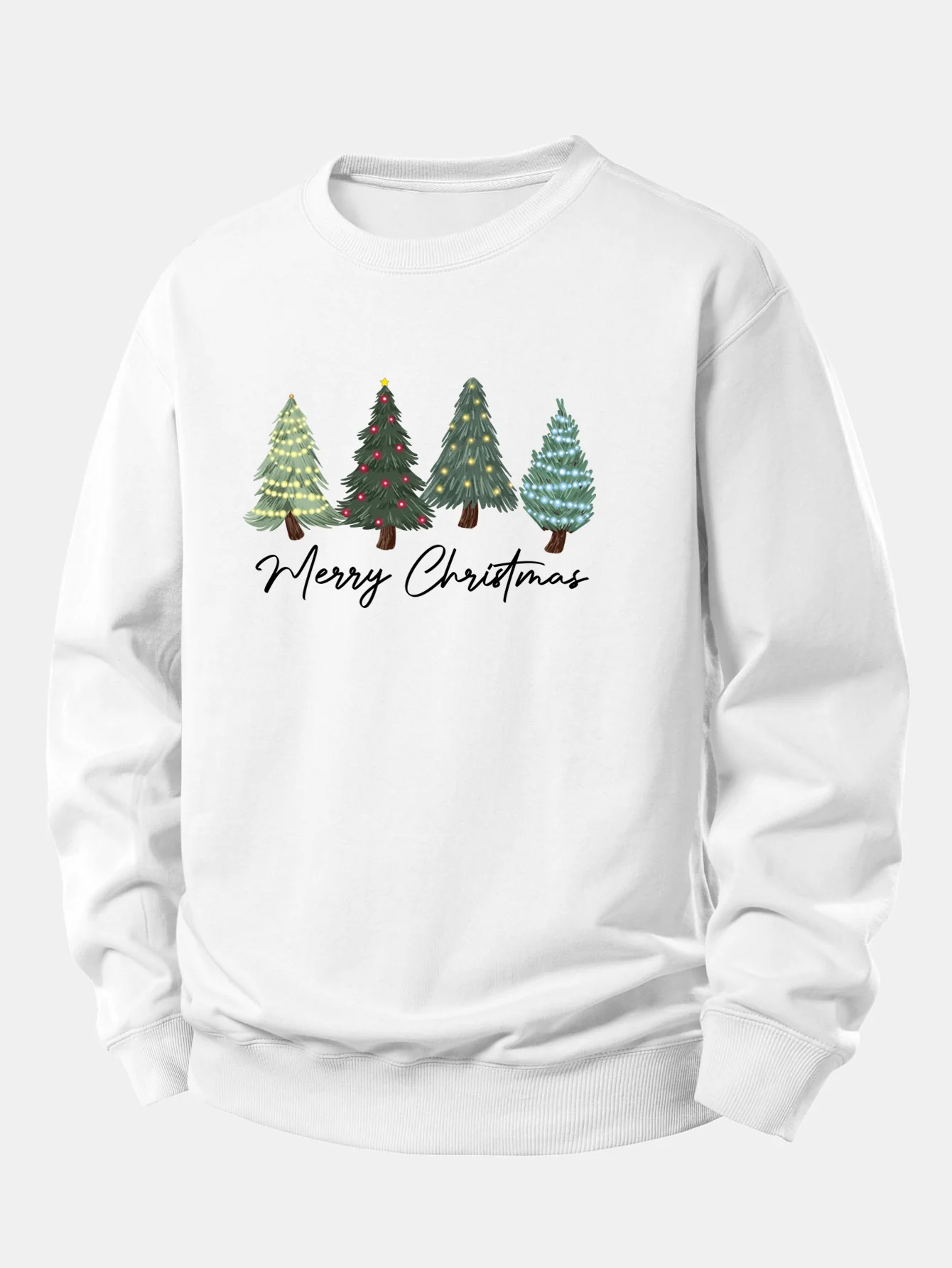 Christmas Tree Print Relax Fit Sweatshirt - Image 6