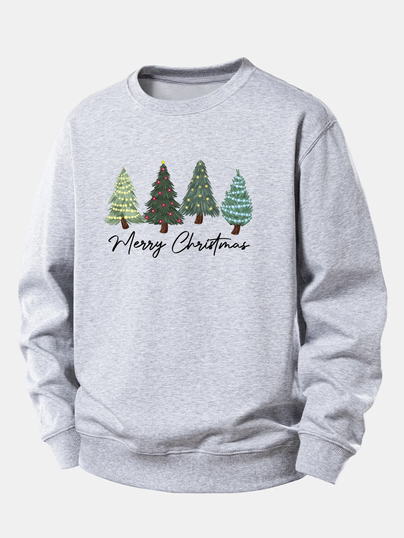 Christmas Tree Print Relax Fit Sweatshirt - Image 7