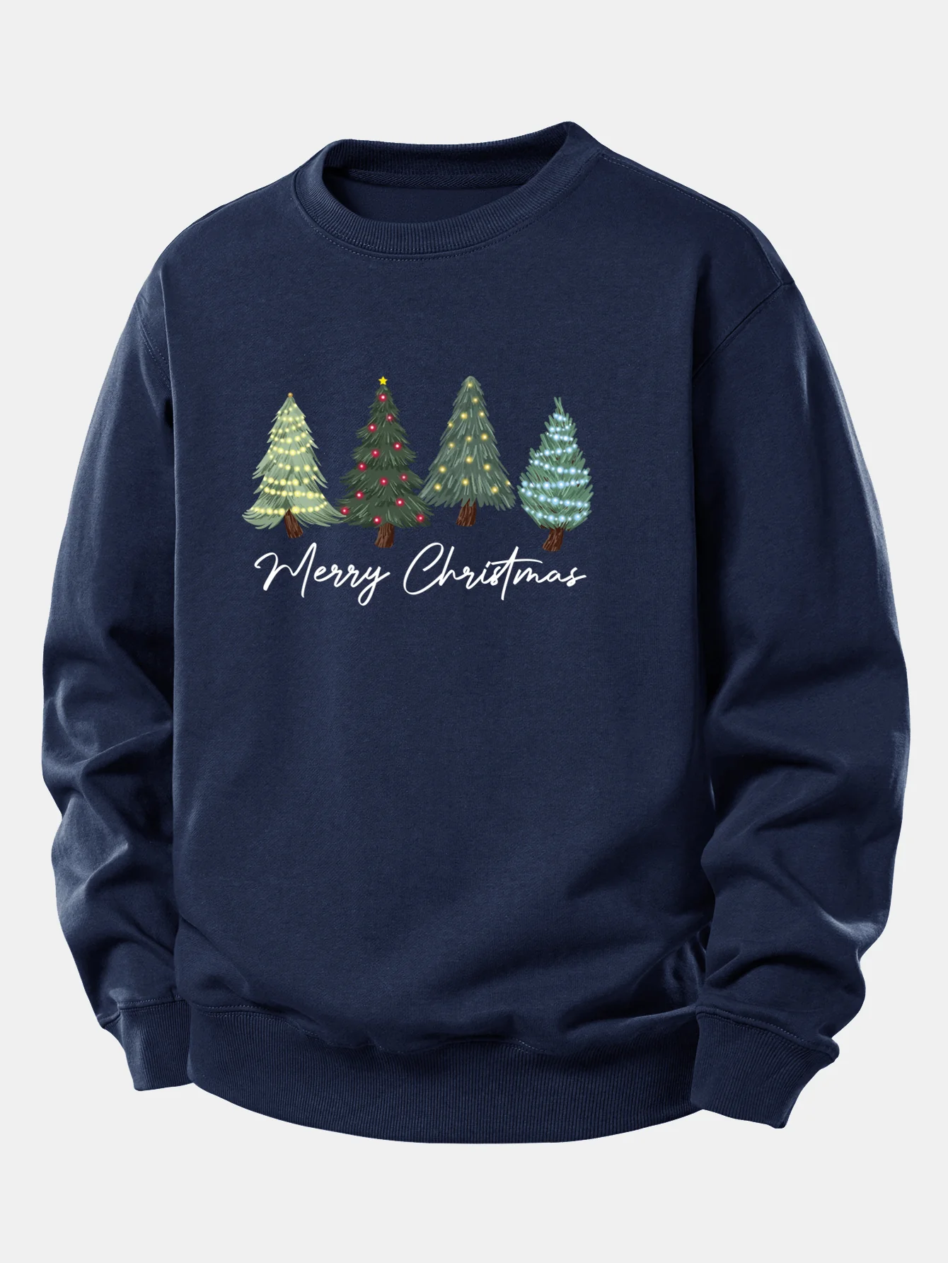 Christmas Tree Print Relax Fit Sweatshirt - Image 8