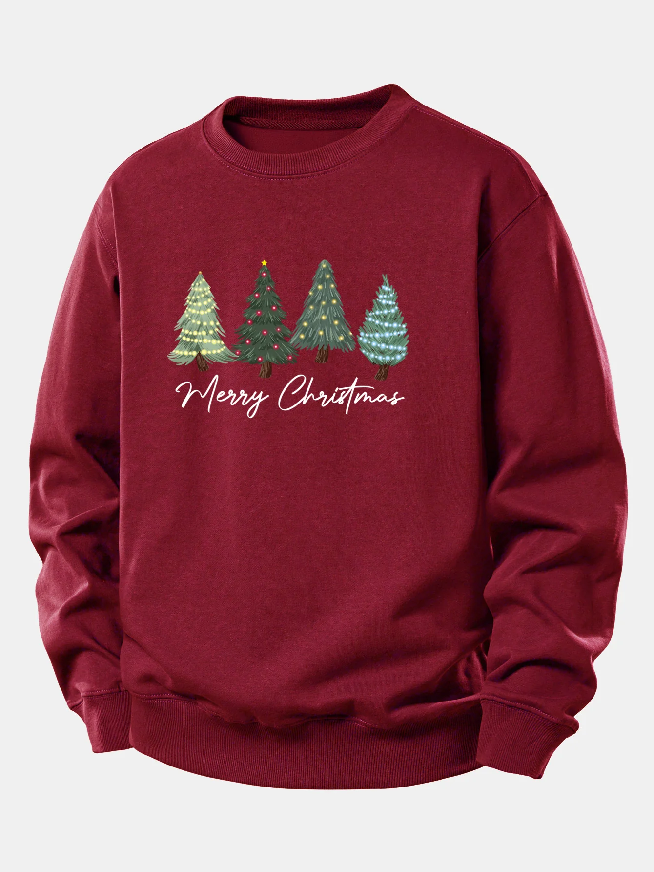 Christmas Tree Print Relax Fit Sweatshirt - Image 9