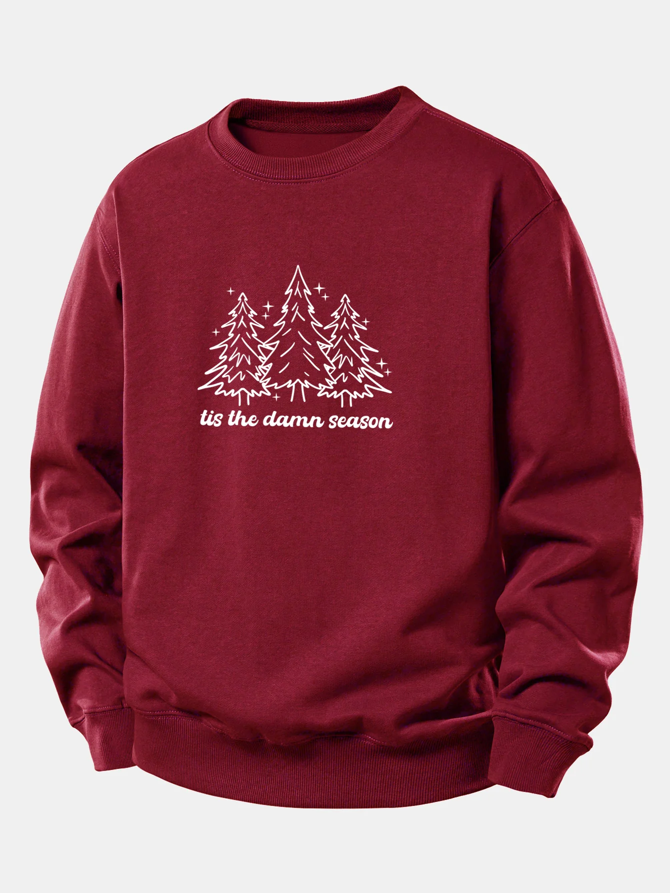 Christmas Tree Print Relax Fit Sweatshirt - Image 2