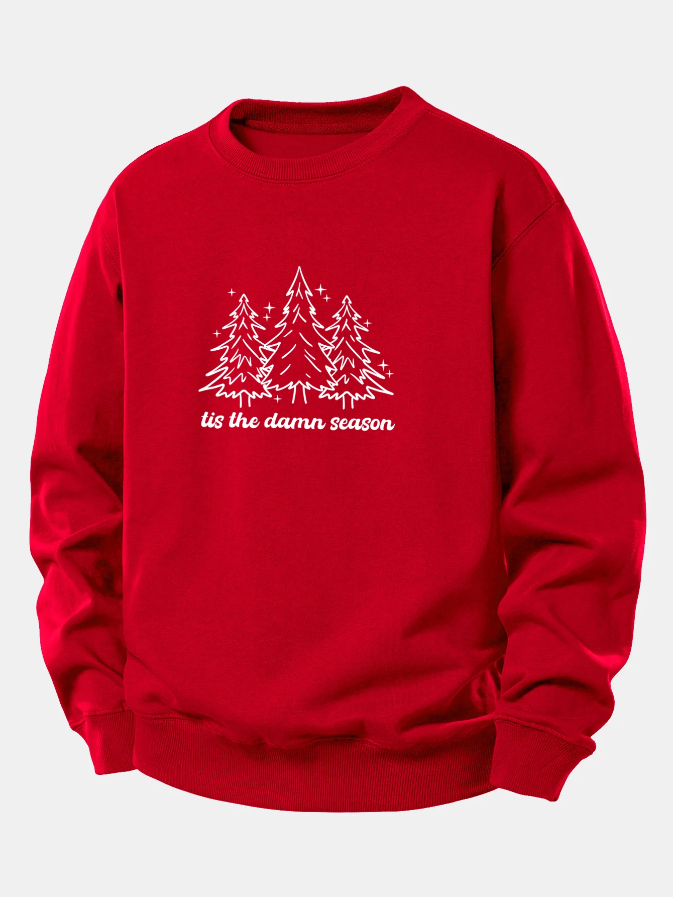 Christmas Tree Print Relax Fit Sweatshirt - Image 3