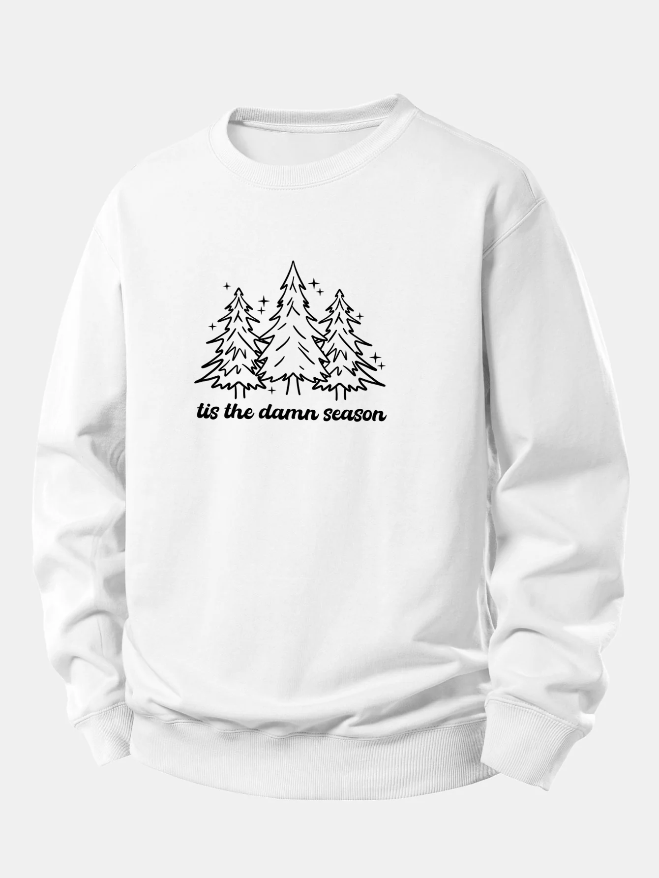 Christmas Tree Print Relax Fit Sweatshirt - Image 4