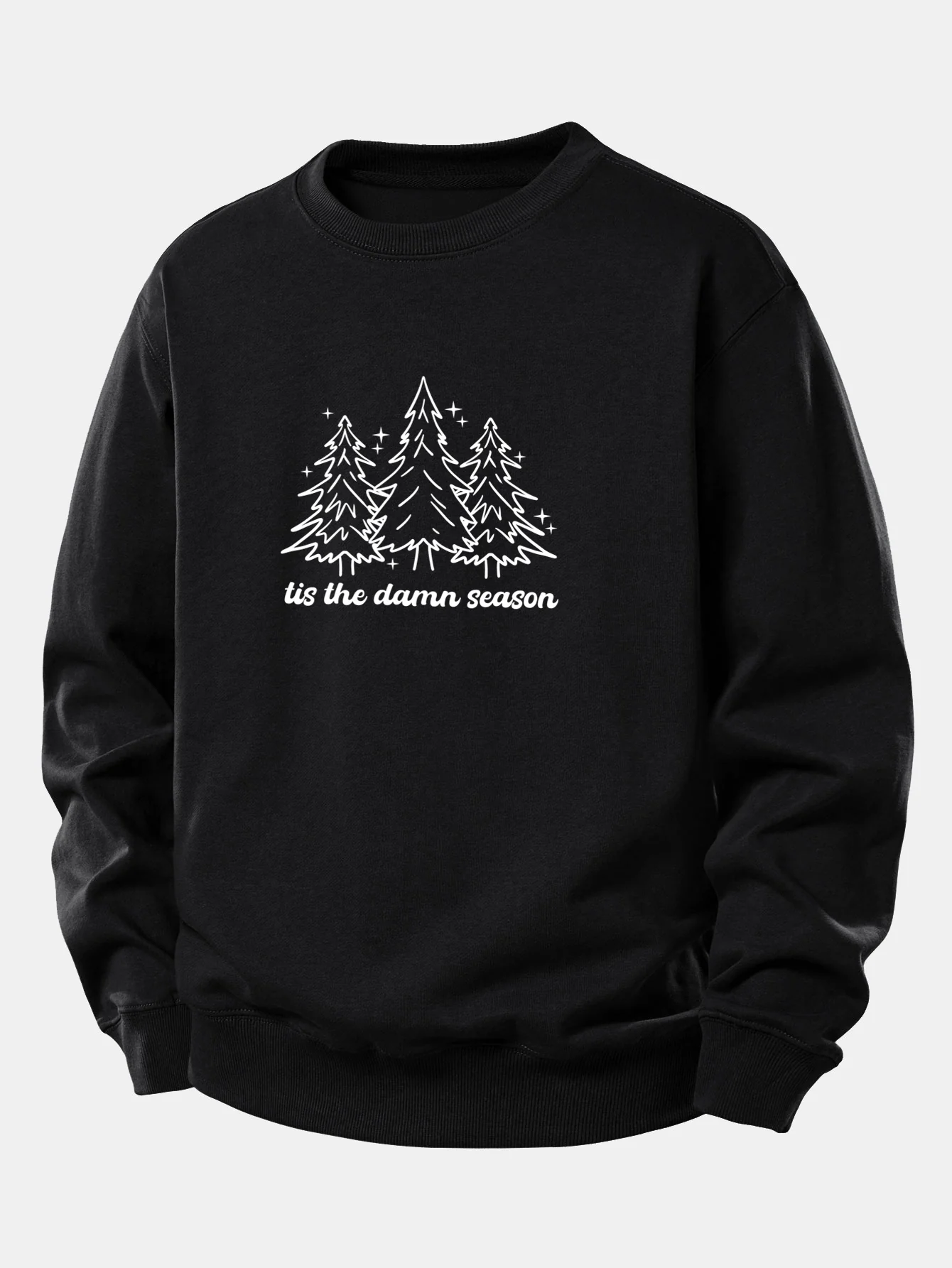 Christmas Tree Print Relax Fit Sweatshirt - Image 5