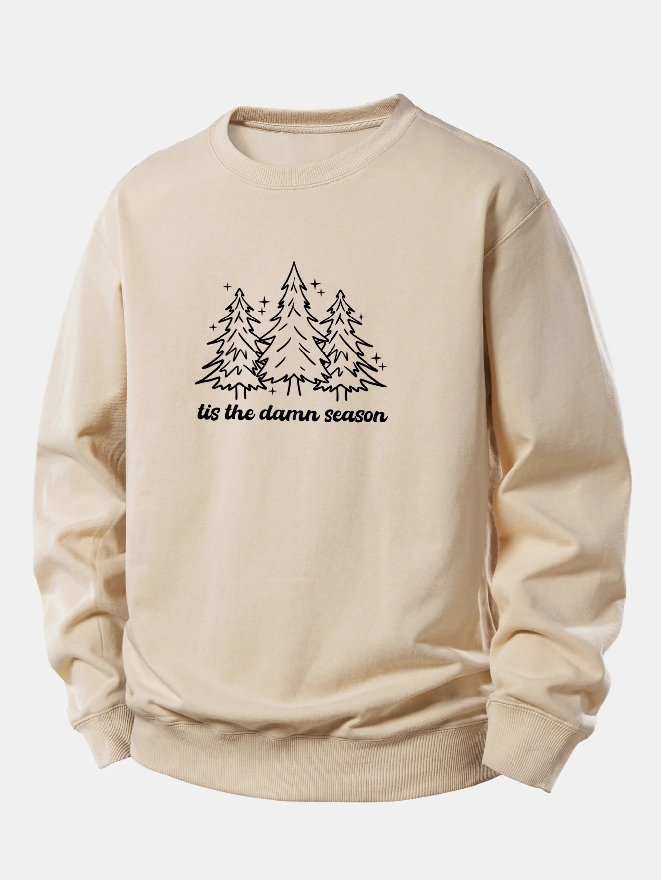 Christmas Tree Print Relax Fit Sweatshirt - Image 8