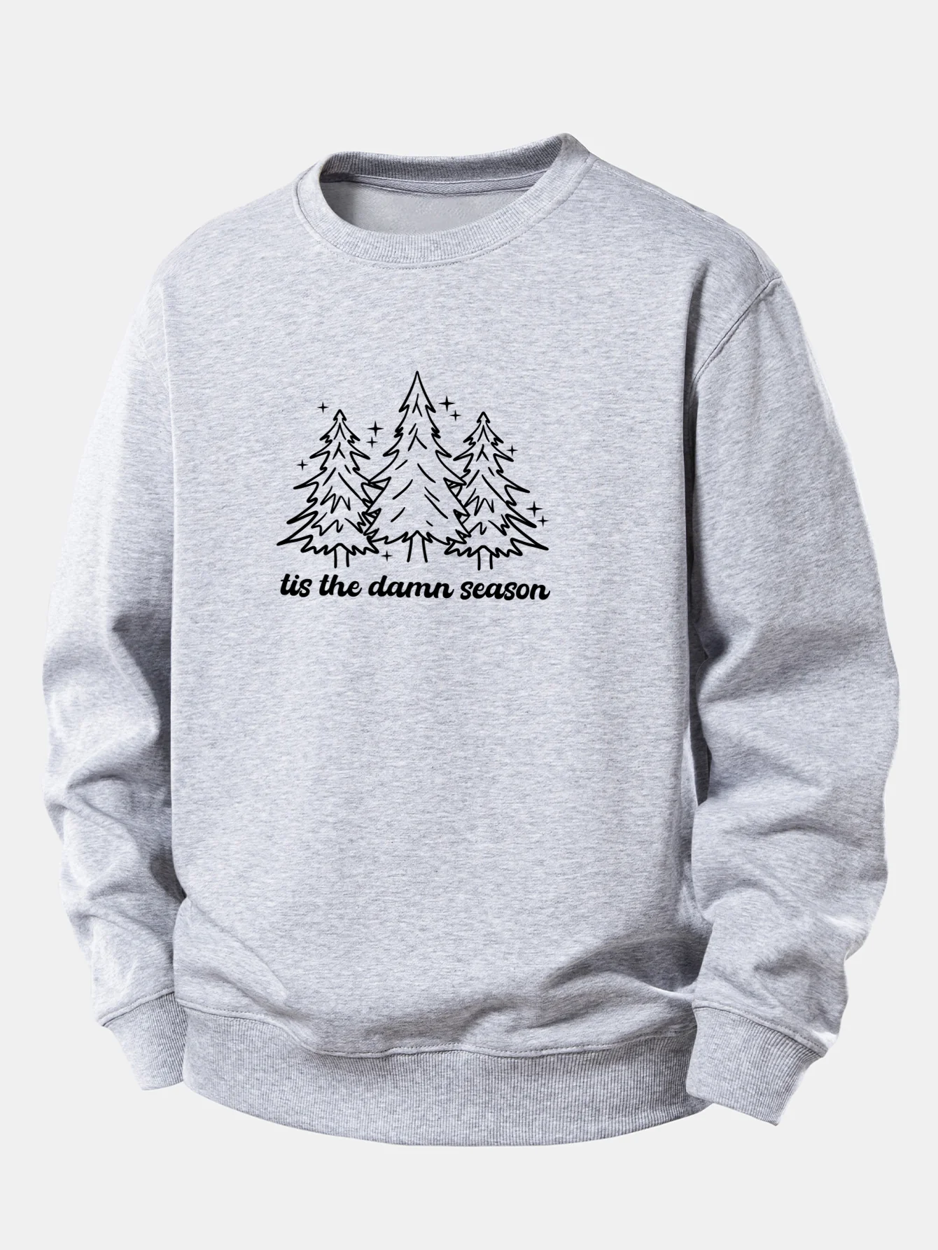 Christmas Tree Print Relax Fit Sweatshirt - Image 9