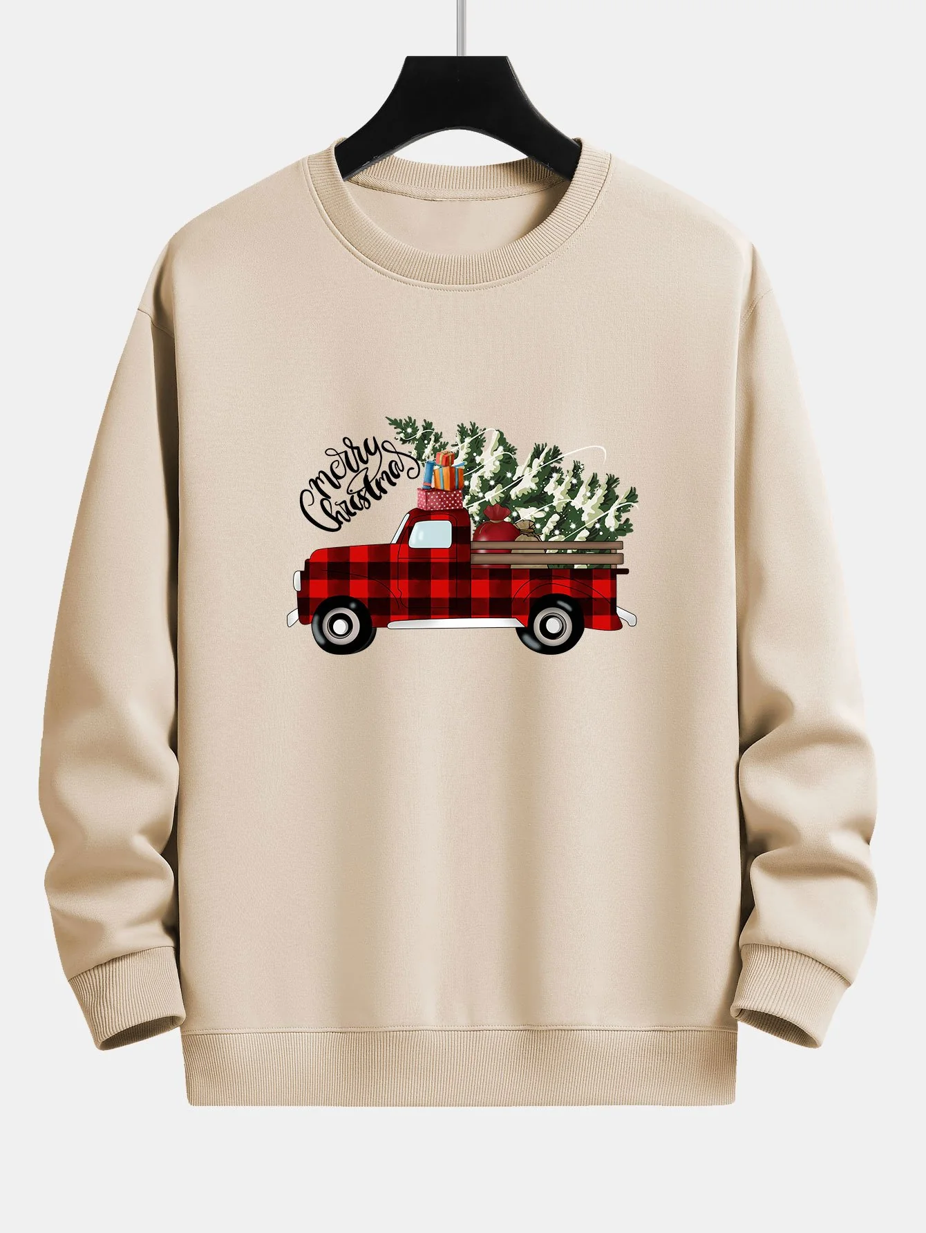 Weihnachts-Lkw-Druck Relaxed Fit Sweatshirt