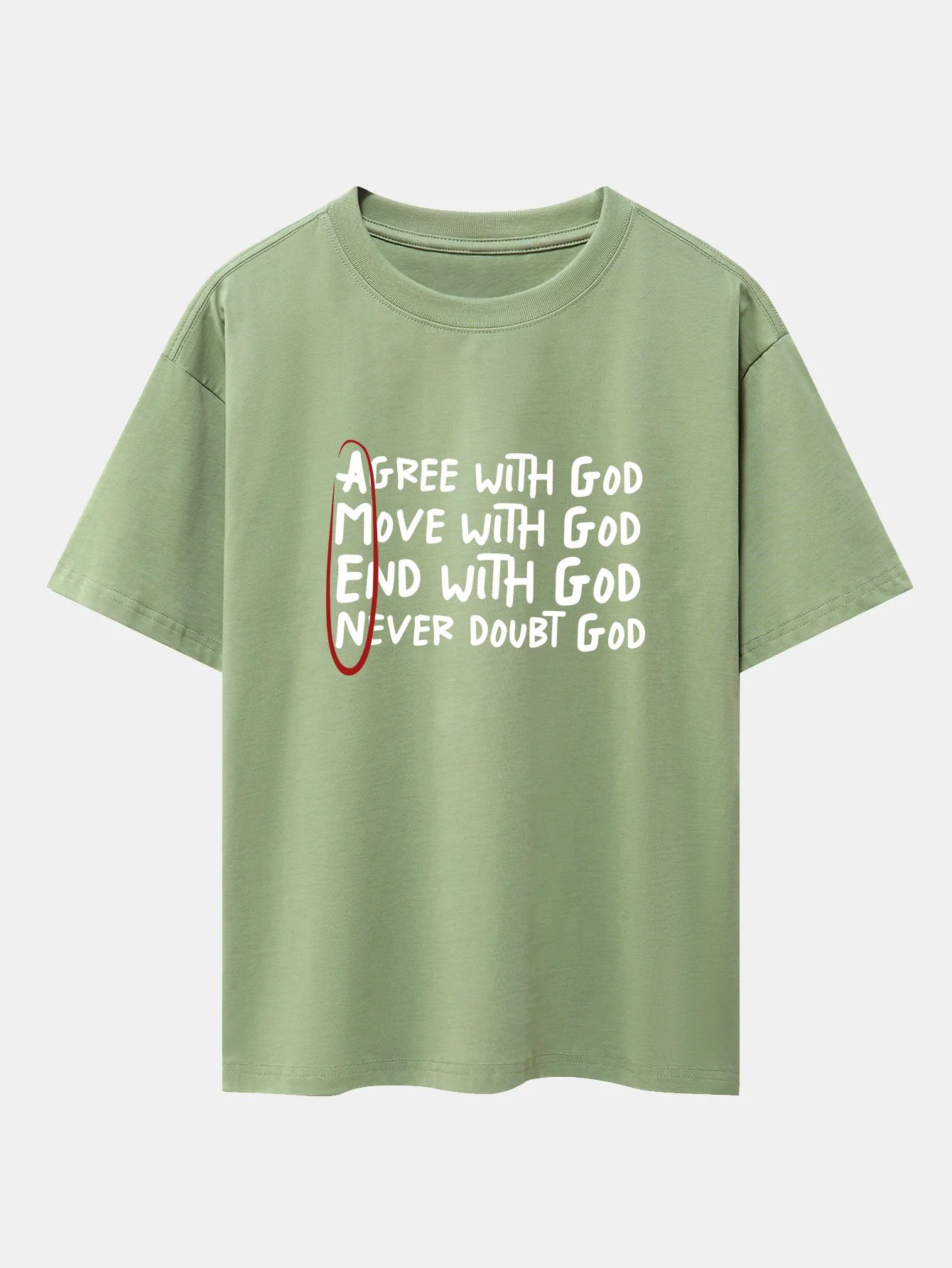 Umrandetes Slogan-Print Drop Shoulder Oversize T-Shirt - Image 14