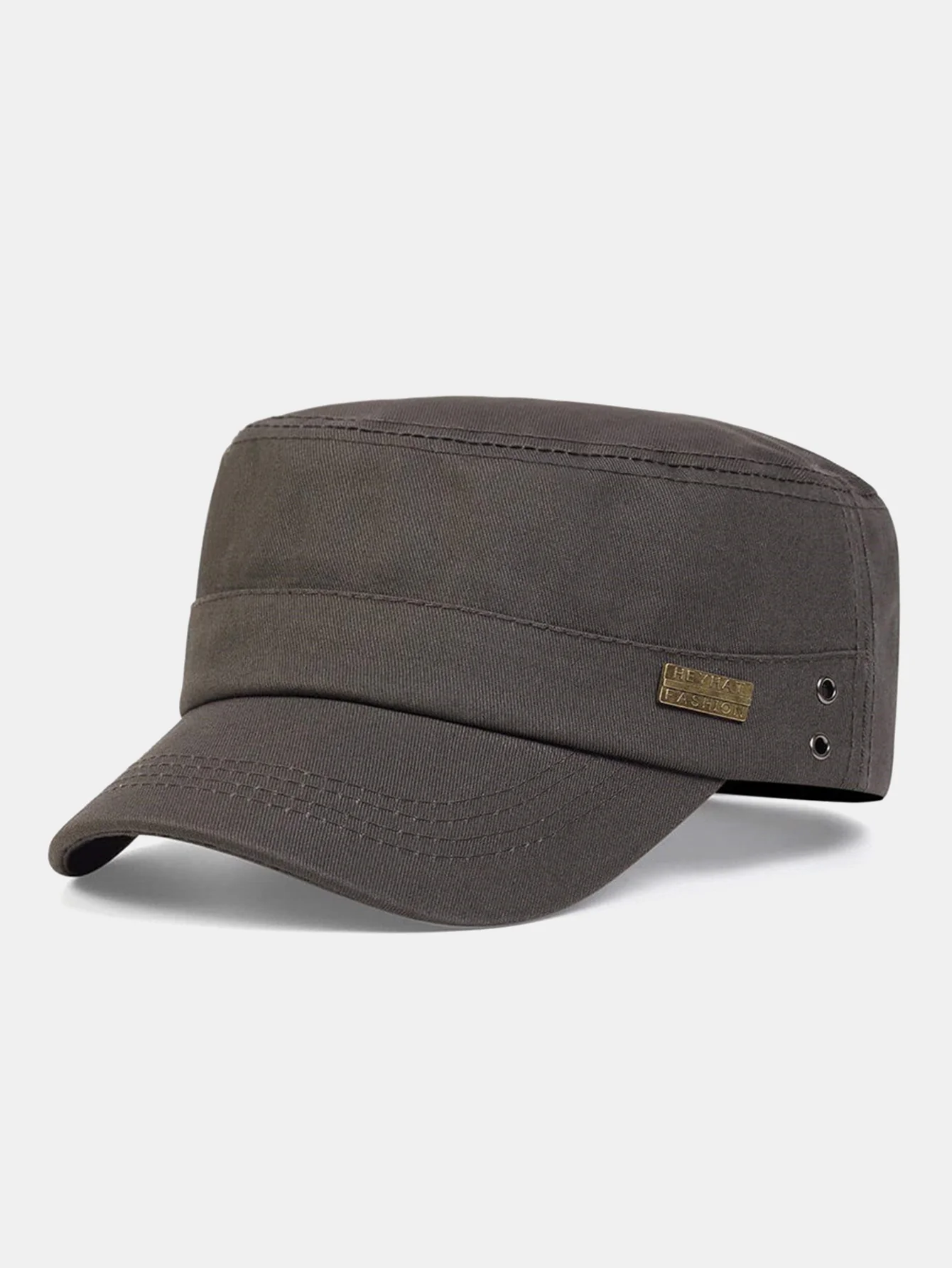 Classic Military Cadet Cap Cotton Flat Top Army Hat