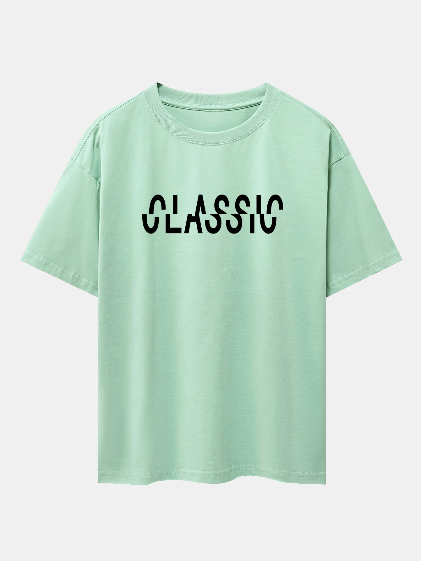 Klassisches Oversize-T-Shirt mit überschnittenen Schultern und Print - Image 10