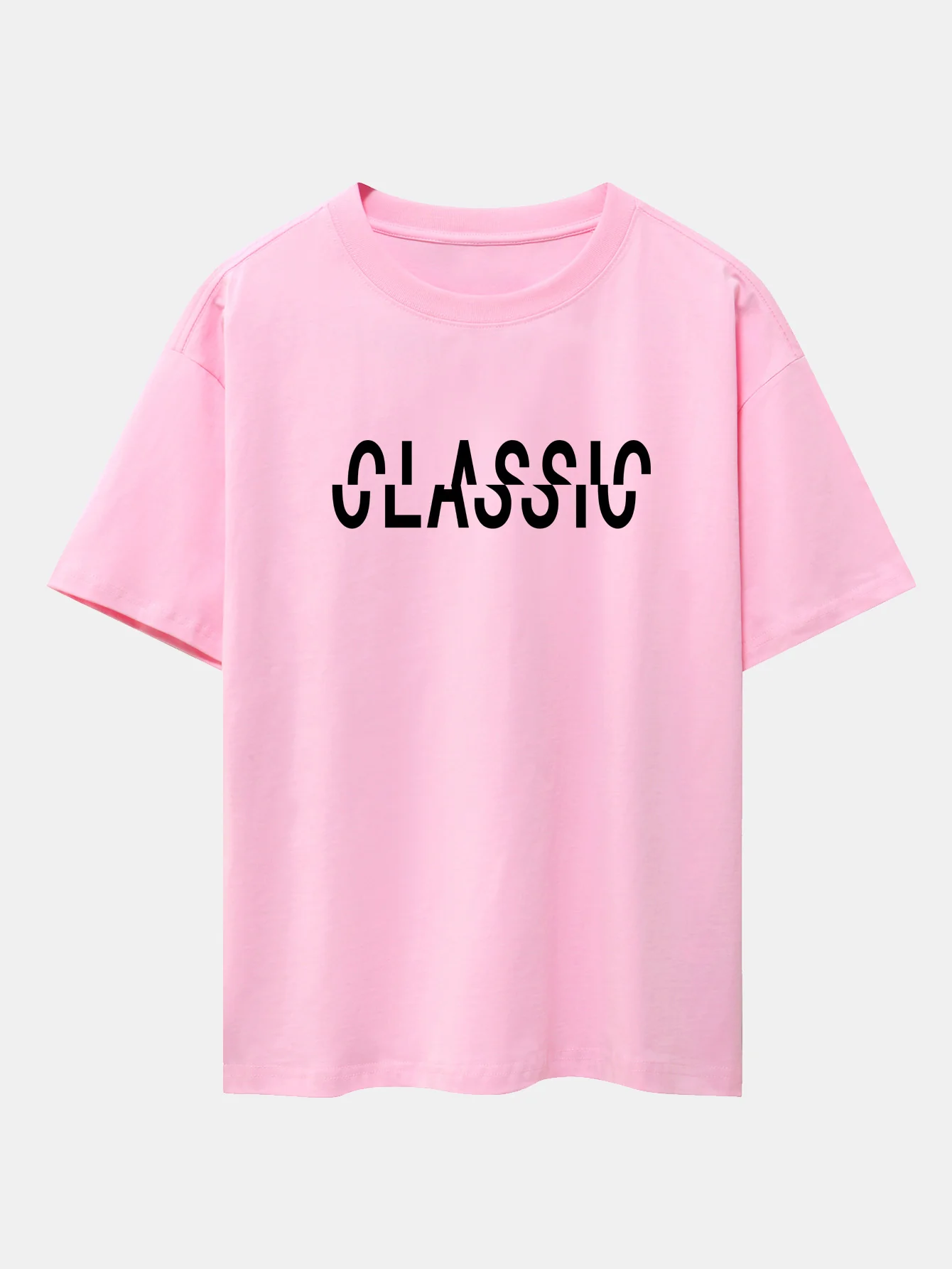 Klassisches Oversize-T-Shirt mit überschnittenen Schultern und Print - Image 11