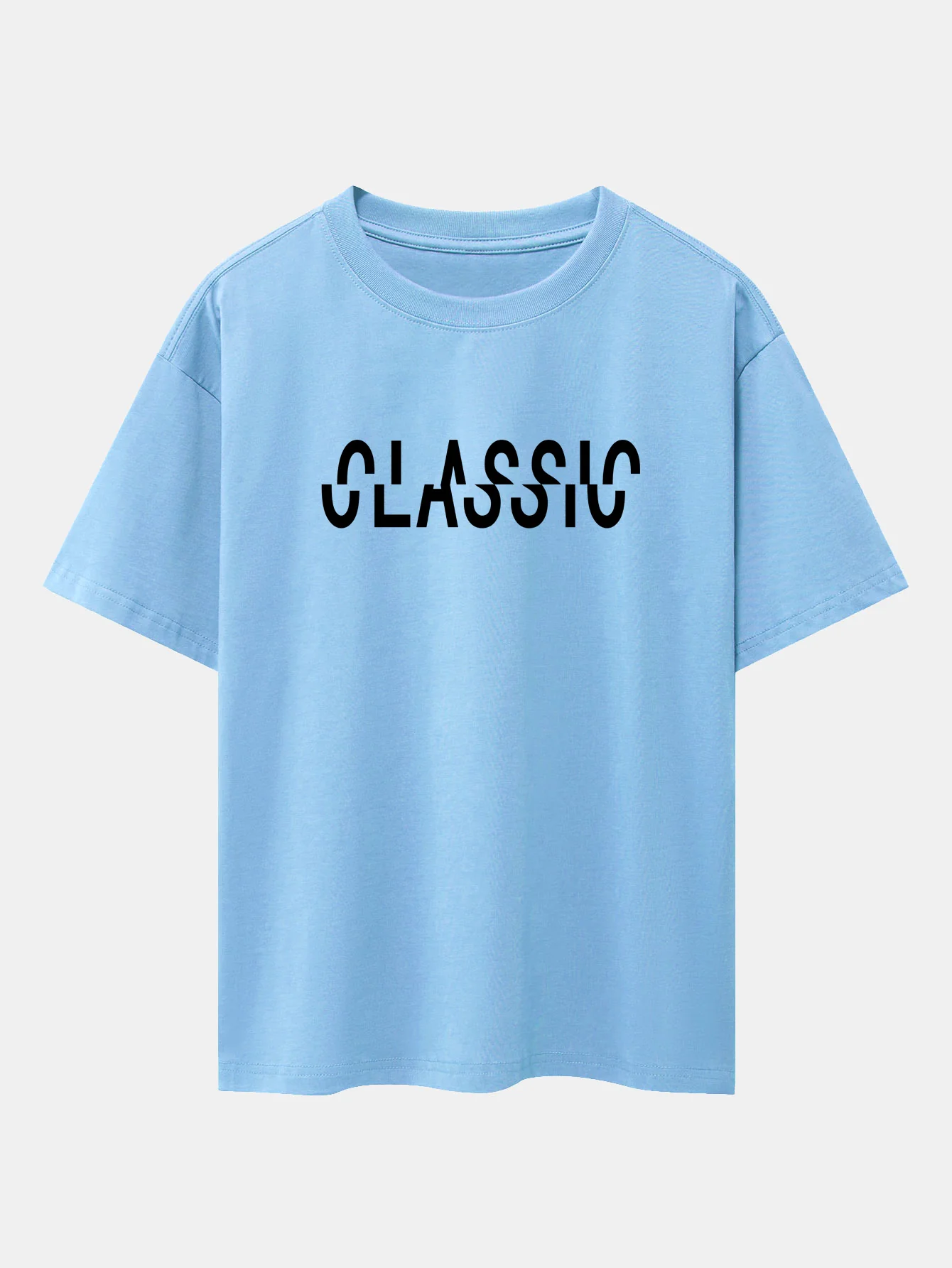 Klassisches Oversize-T-Shirt mit überschnittenen Schultern und Print - Image 13