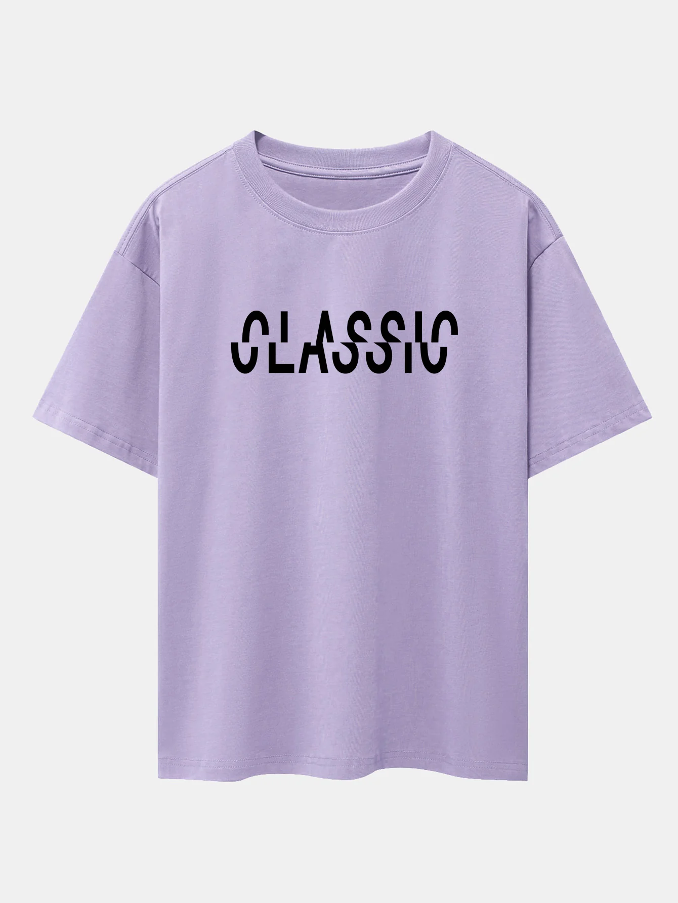 Klassisches Oversize-T-Shirt mit überschnittenen Schultern und Print - Image 14