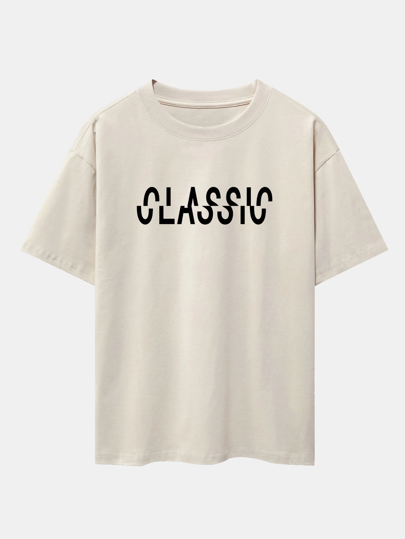Klassisches Oversize-T-Shirt mit überschnittenen Schultern und Print - Image 15