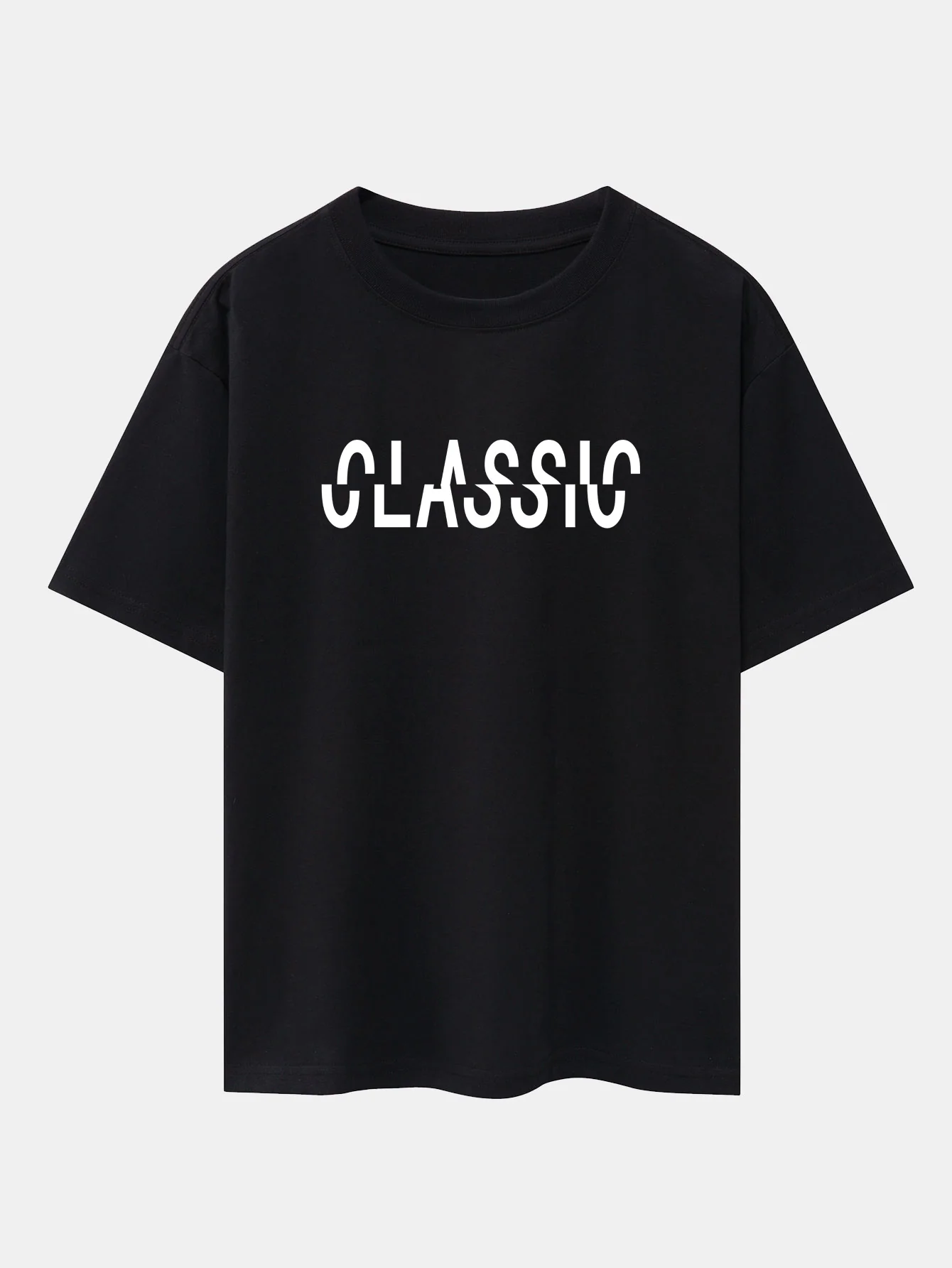 Klassisches Oversize-T-Shirt mit überschnittenen Schultern und Print - Image 2