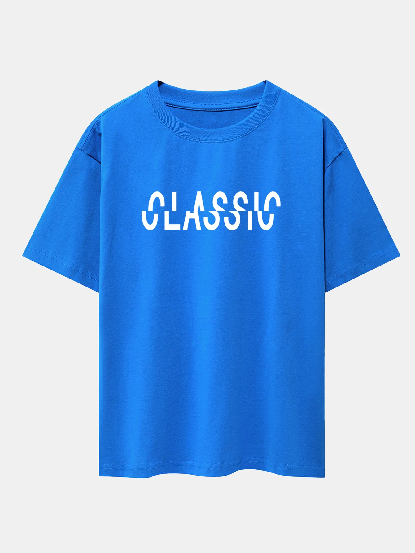 Klassisches Oversize-T-Shirt mit überschnittenen Schultern und Print - Image 5