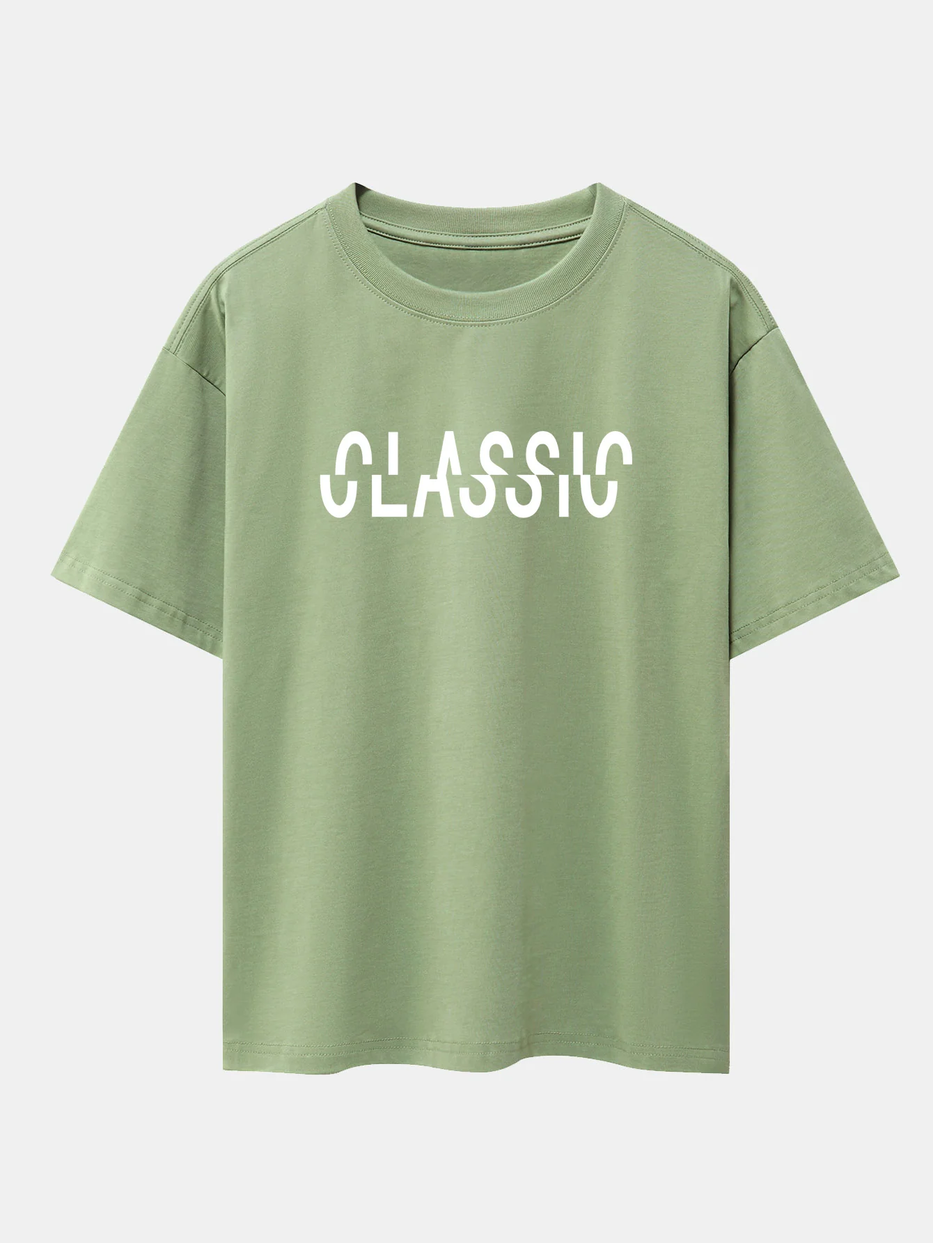 Klassisches Oversize-T-Shirt mit überschnittenen Schultern und Print - Image 6