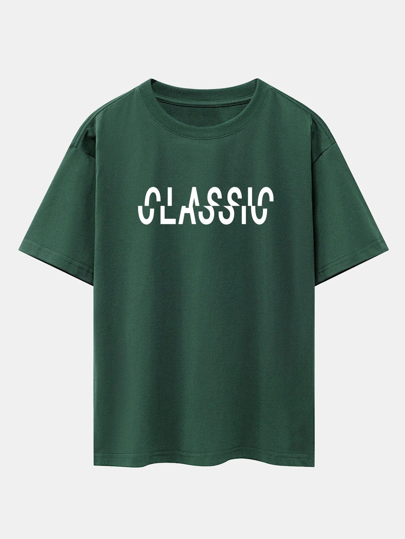 Klassisches Oversize-T-Shirt mit überschnittenen Schultern und Print - Image 7